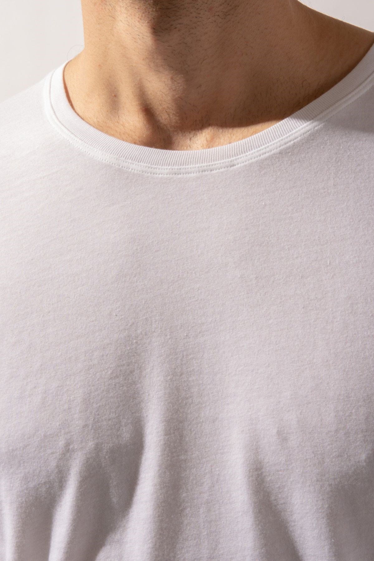 O Yaka Basic Erkek Atlet Beyaz