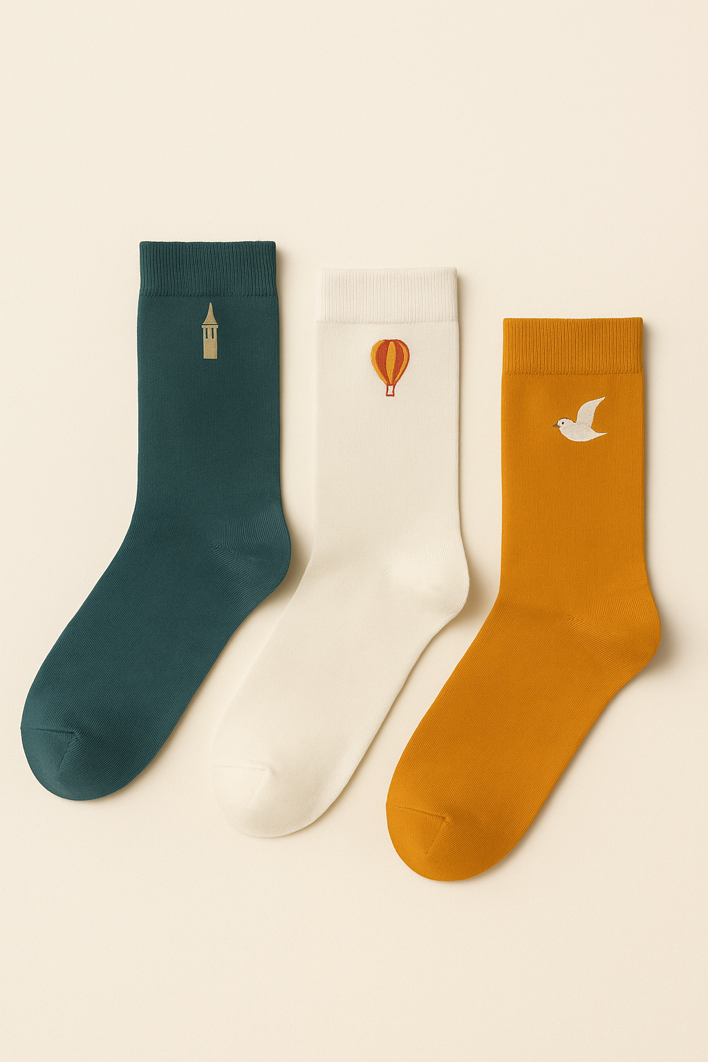 Özel İstanbul Koleksiyonu Kutulu 3lü Şehir İkonları Unisex Çorap Seti