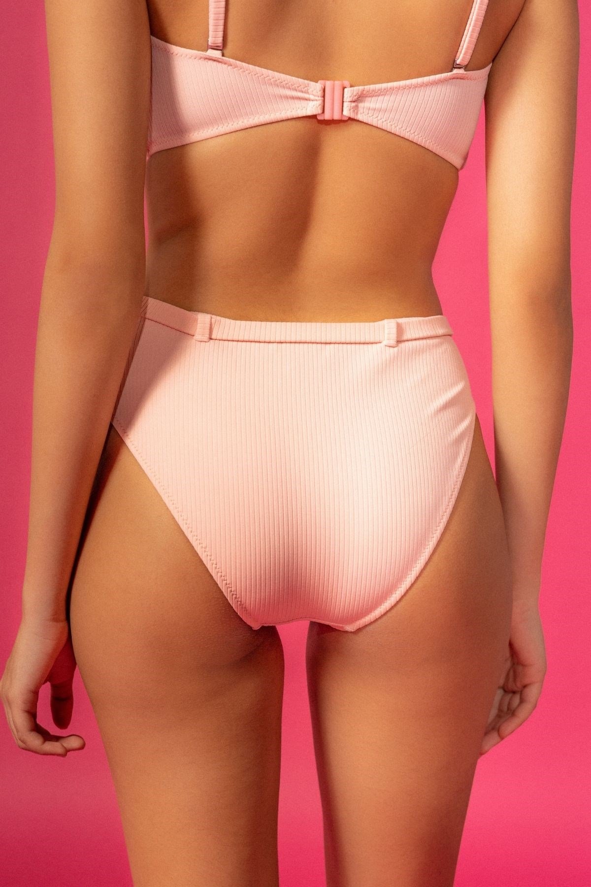 Motto Batik Kadın Kemerli Bikini Alt Salmon