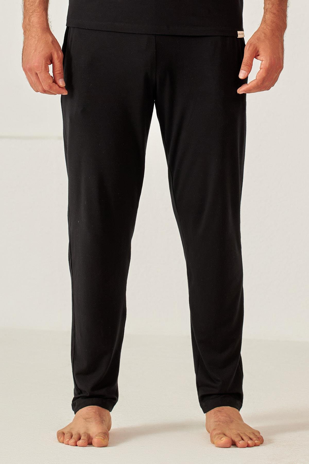 Mens Black Drawstring Sweatpants