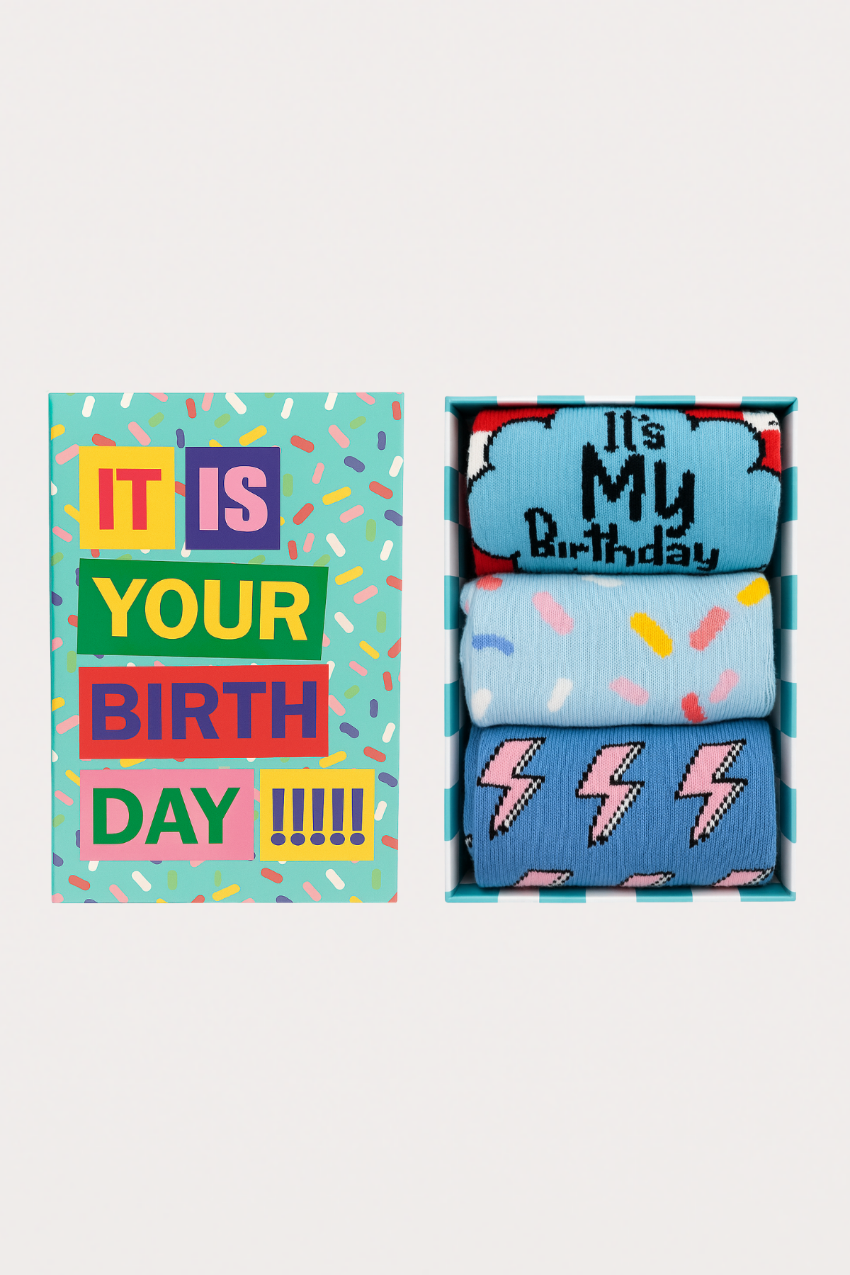 Unisex Birthday Kutulu 3lü Soket Çorap