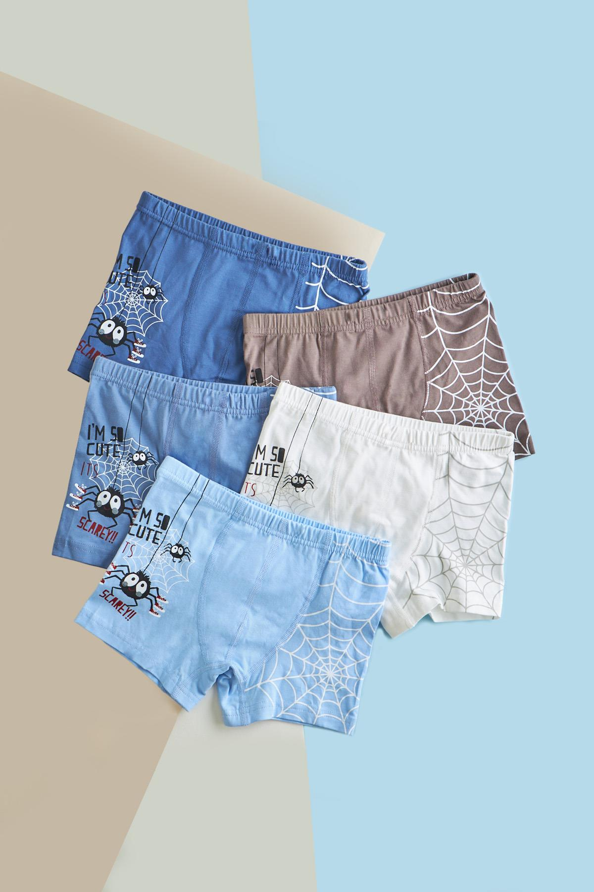 12401G2263 ERKEK ÇOCUK 5 Lİ PCK BASKILI BOXER ÇOK RENKLİ