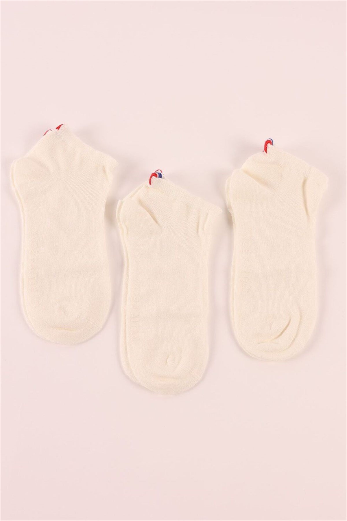 12201K2007 3PCK SUPER BAMBOO KIDS  STEP SOCKS-Beyaz
