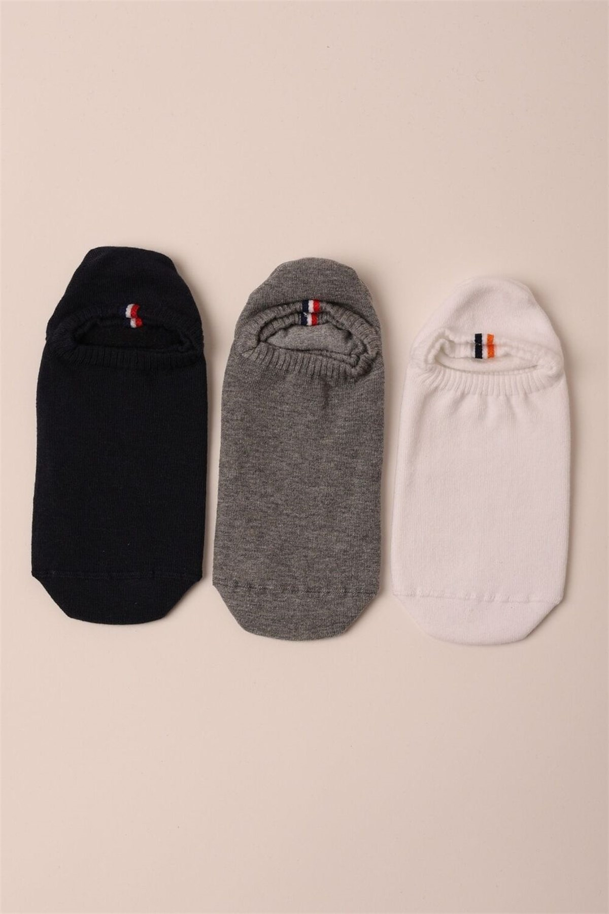 12201M4012 3PCK SUPER SLEEPY MEN STEP SOCKS-Beyaz/Lacivert/GREY