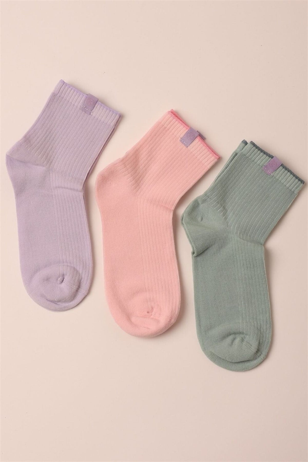 12201W3005 3PCK SMOOTH WOMEN STEP SOCKS-