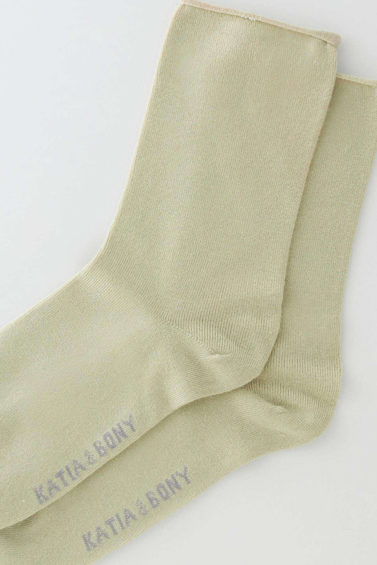 12401G2069 LASTİKSİZ MODAL KADIN ÇORAP Yeşil