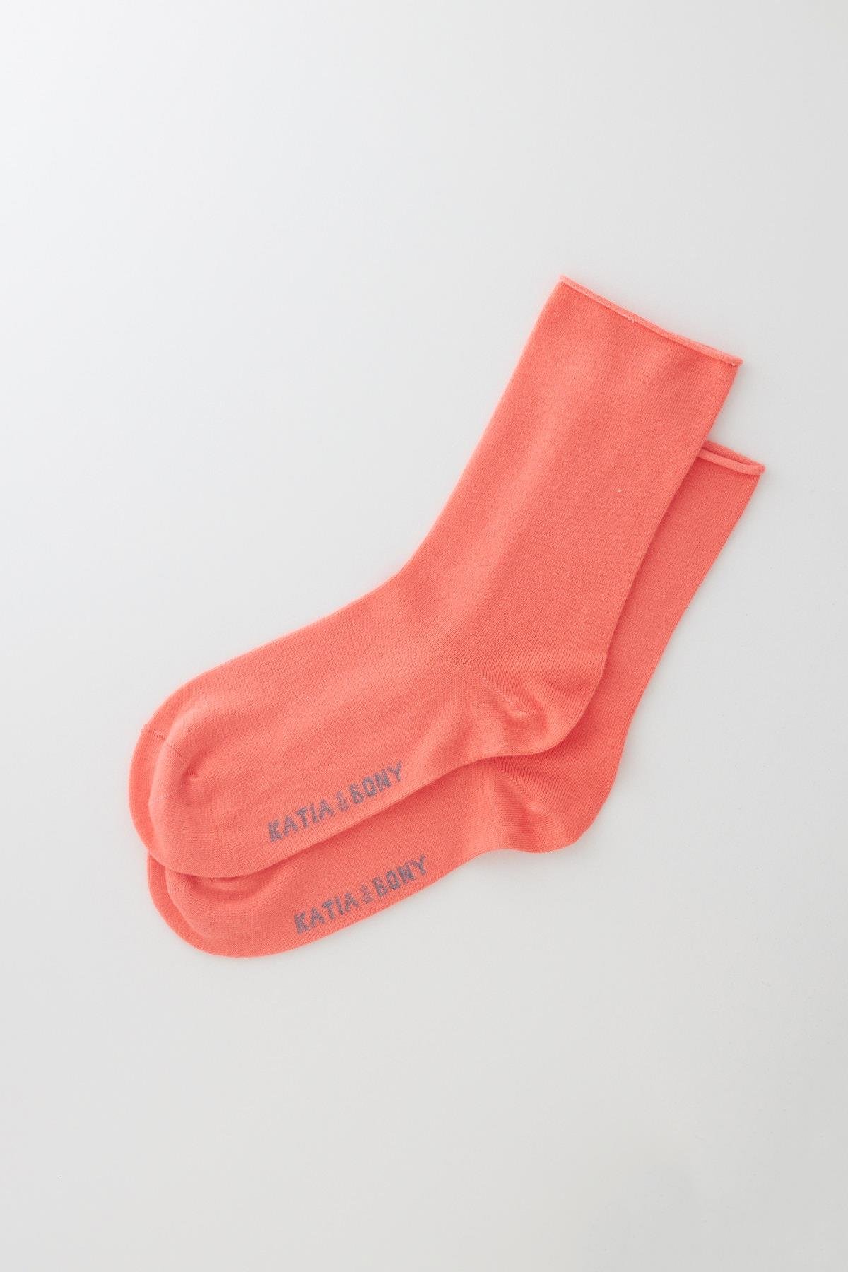 12401G2069 LASTİKSİZ MODAL KADIN ÇORAP Pembe