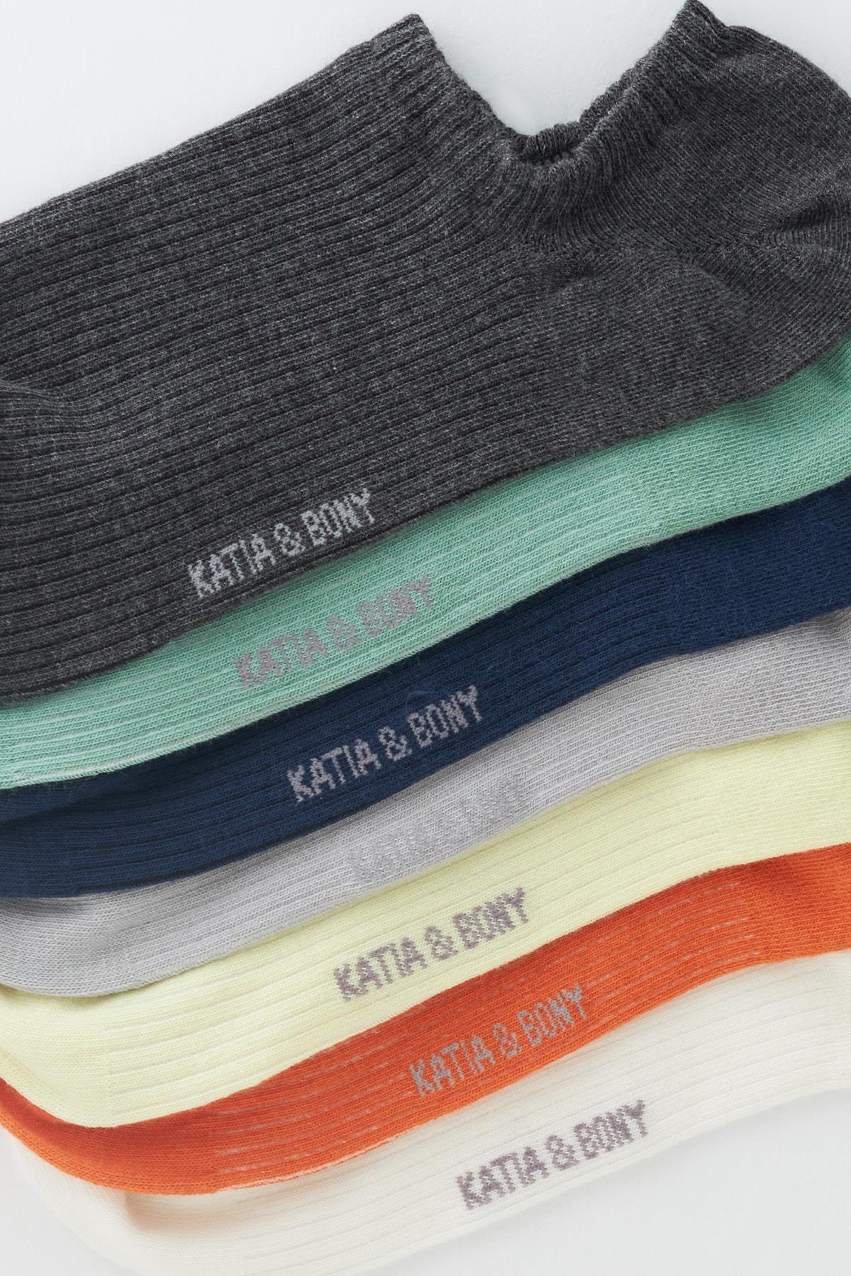 12401G2085 UNISEX 7 PCK STEP ÇORAP MIX