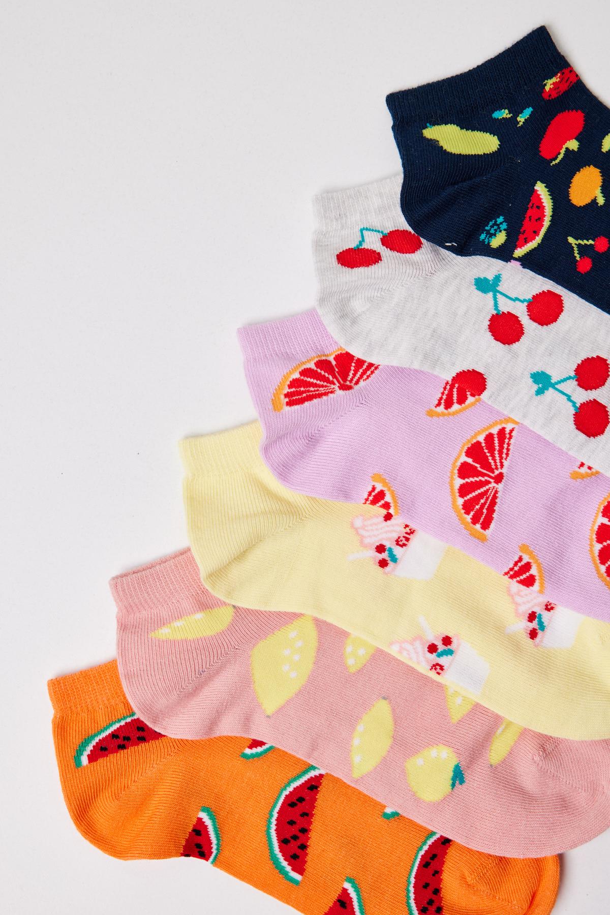 12401G2098 KIZ ÇOCUK 6 PCK STEP ÇORAP MIX ÇOK RENKLİ