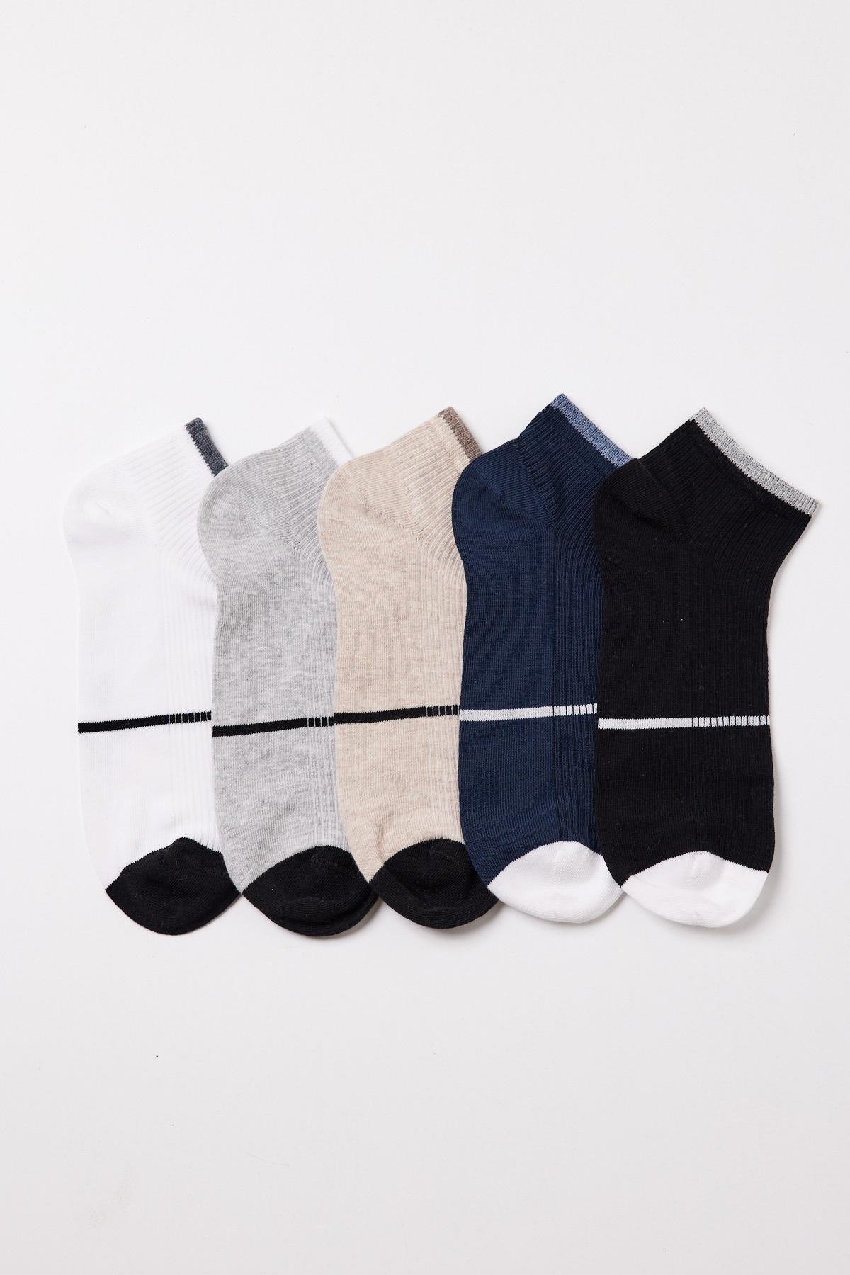 12401G2122 5 PCK ERKEK STEP ÇORAP ÇOK RENKLİ