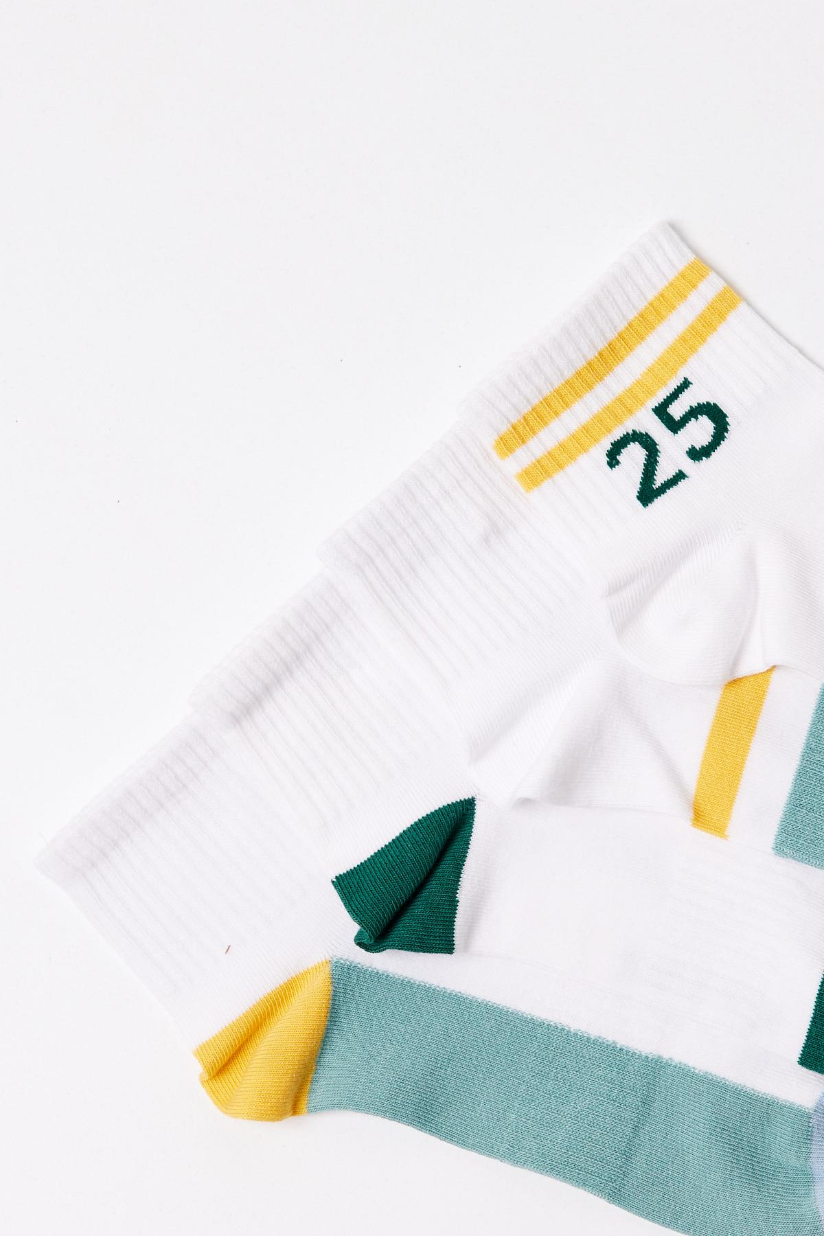 12401G2123 4 PCK ERKEK STEP ÇORAP ÇOK RENKLİ