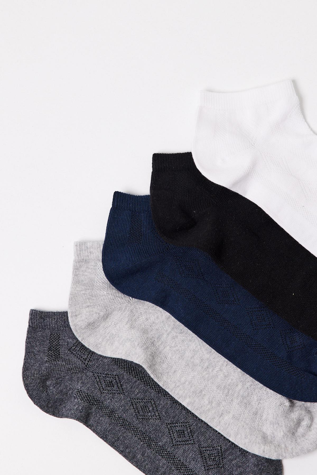 12401G2134 5 PCK ERKEK STEP ÇORAP MIX ÇOK RENKLİ