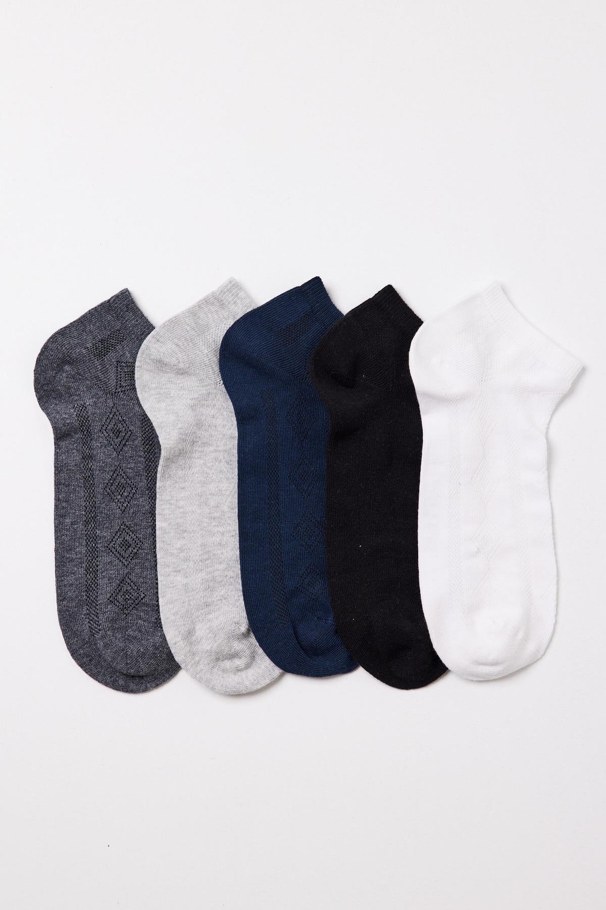12401G2134 5 PCK ERKEK STEP ÇORAP MIX ÇOK RENKLİ