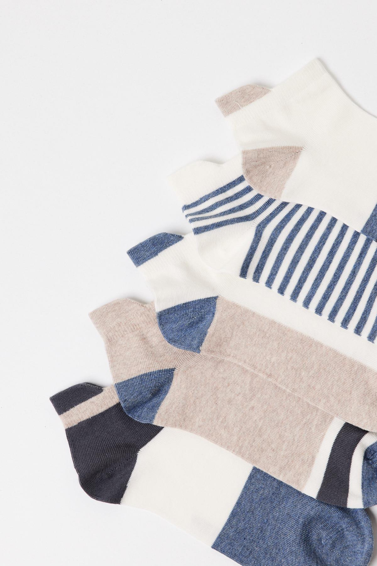 12401G2135 5 PCK ERKEK STEP ÇORAP MIX ÇOK RENKLİ