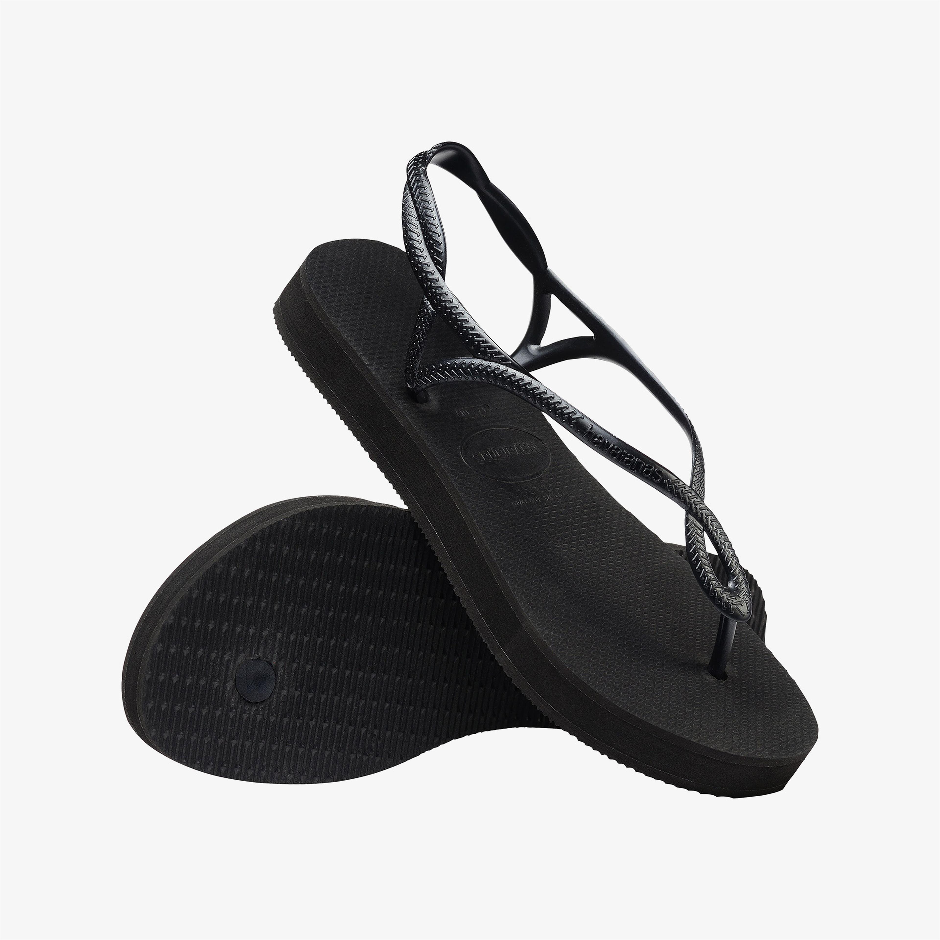 12505W7005 HAVAIANAS LUNA FLATFORM KADIN TERLİK - 4148600 SİYAH