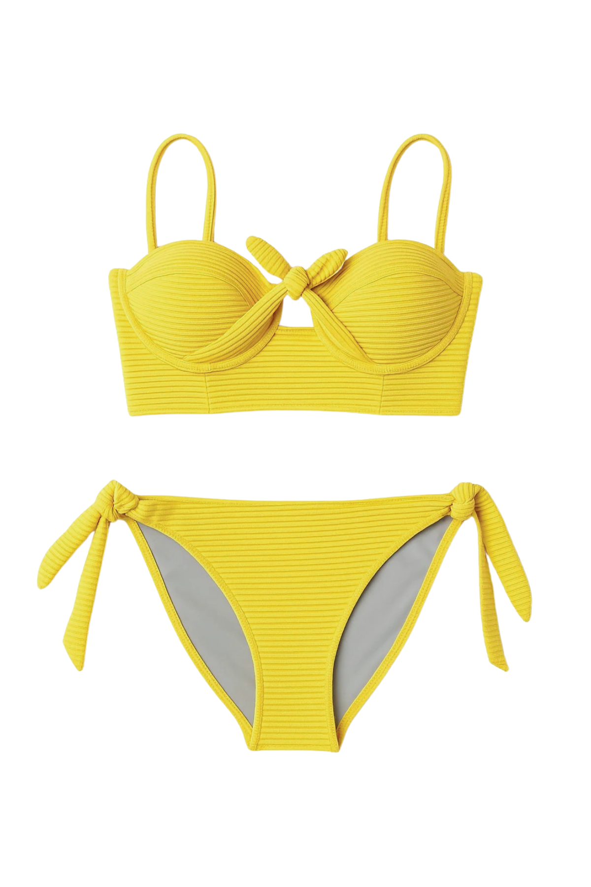 12506W3003 SEAGEO FİYONKLU KADIN BİKİNİ TAKIM Sarı