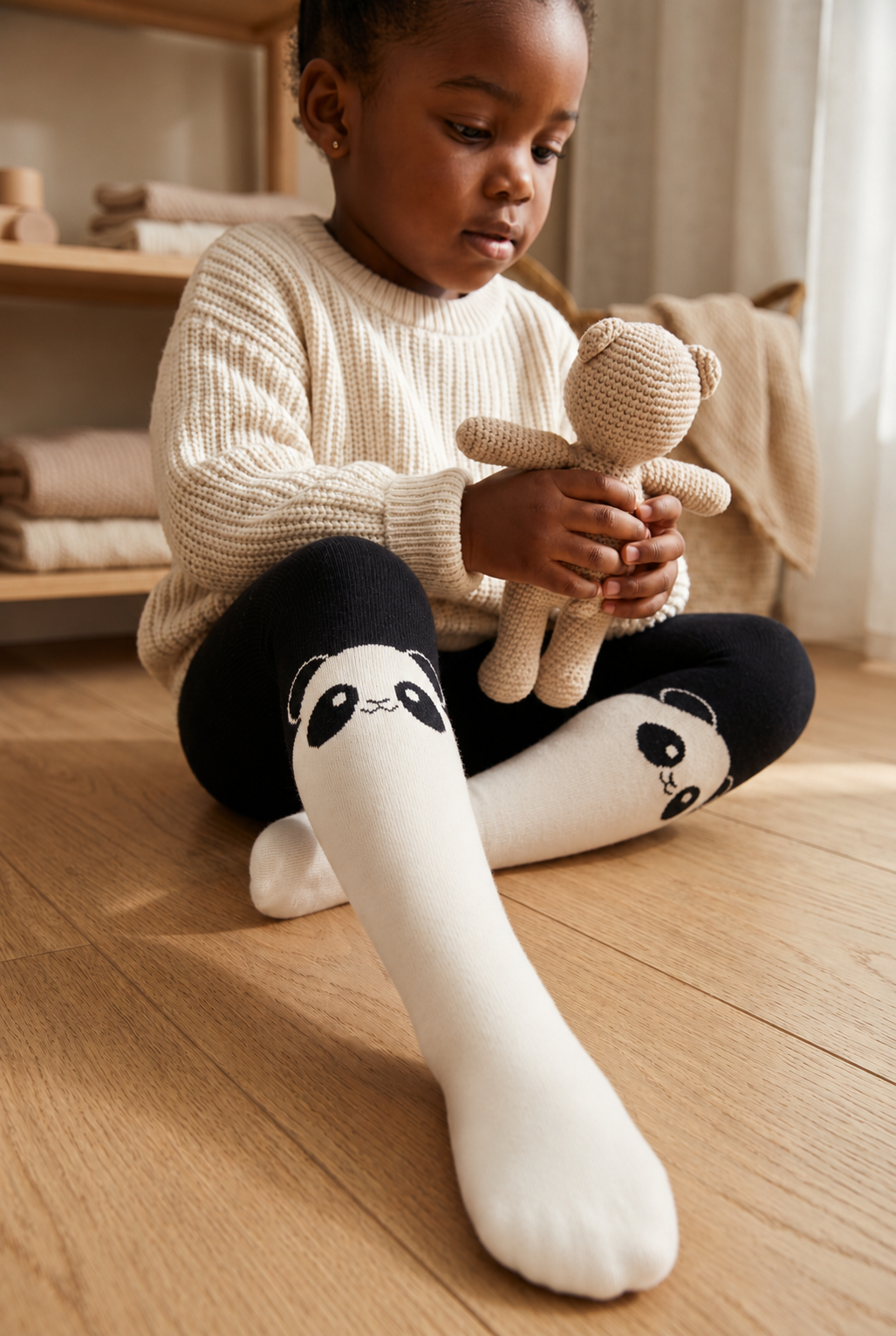 2Pck Anımal Prınt Baby Pantysocks Patterned