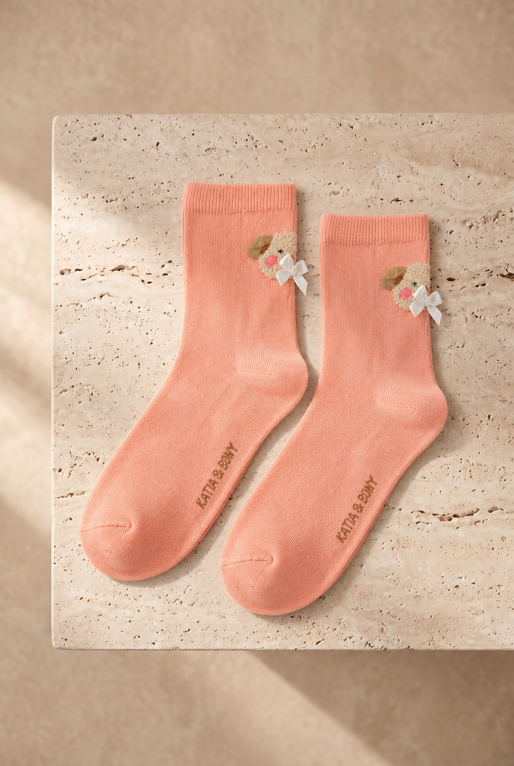 Teddy Women's Socket Socks Faded Pink