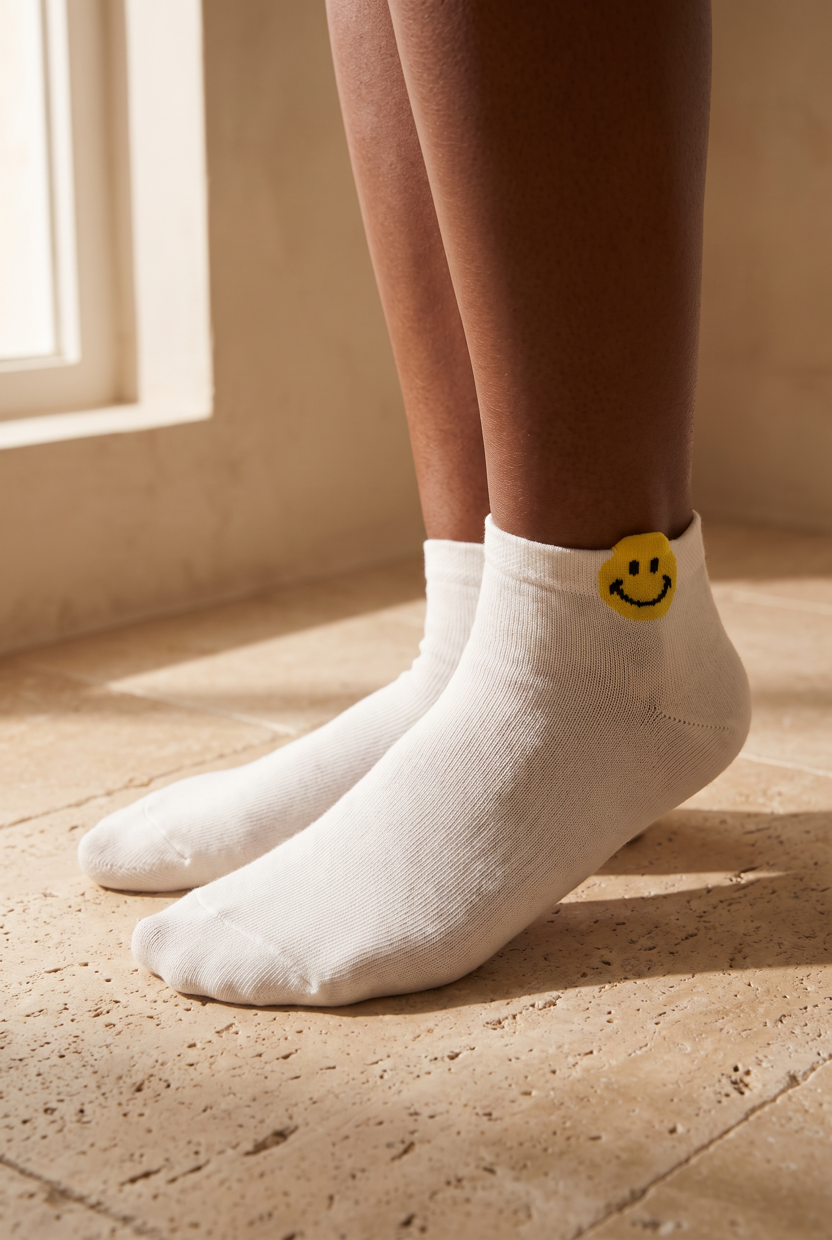 Smıle Women Step Socks Ecru