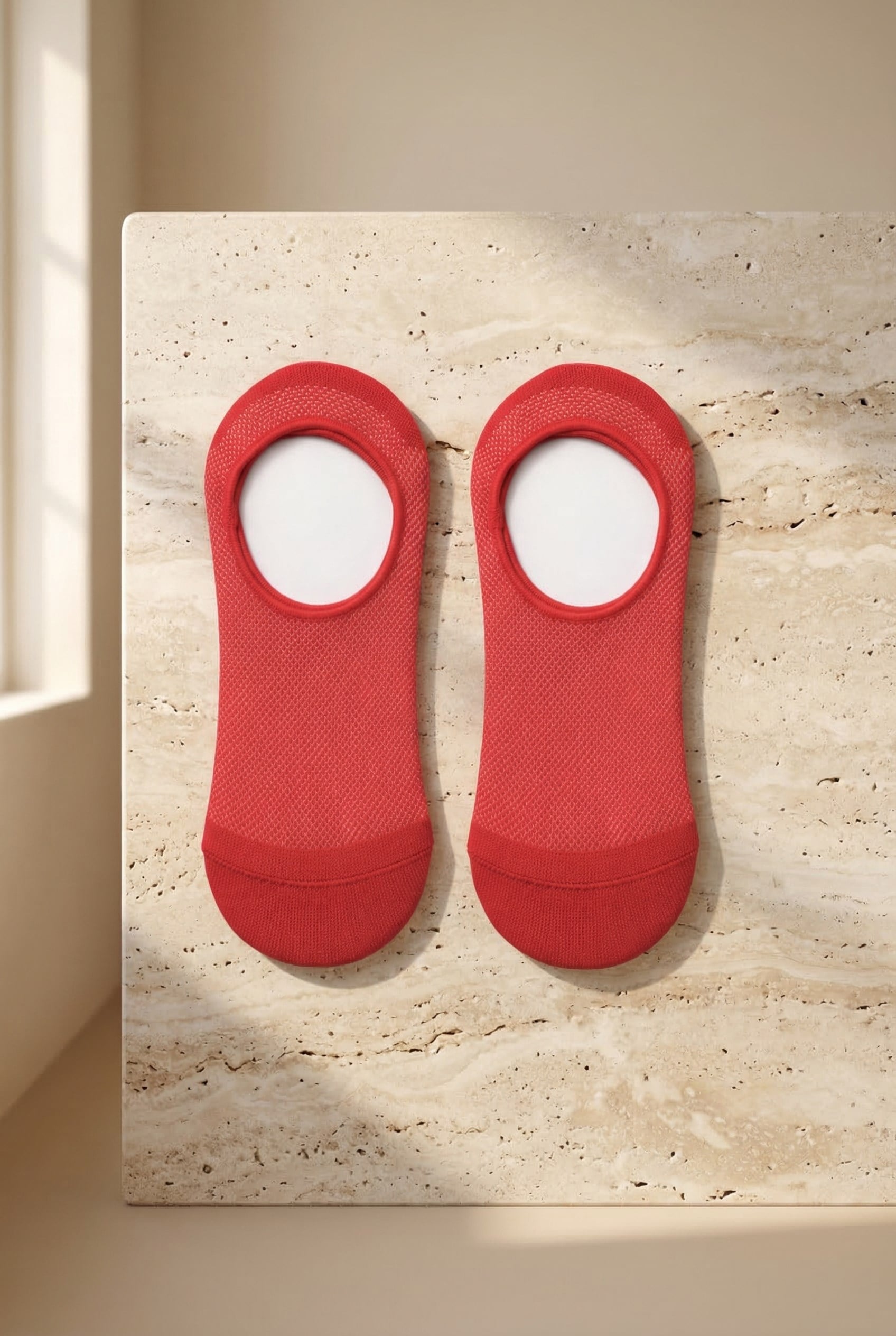 12601G3024 BASIC KADIN GÖRÜNMEZ ÇORAP Kırmızı