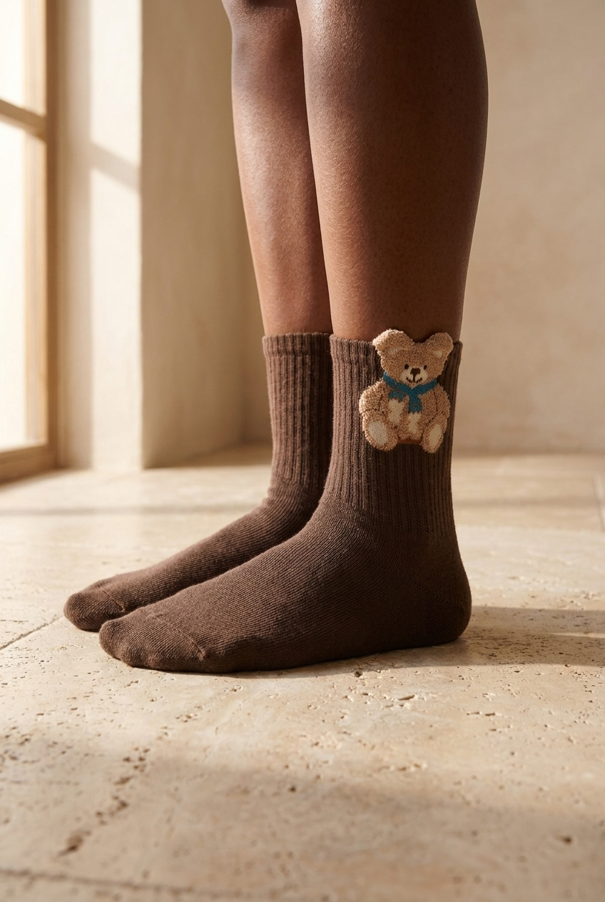 12601G4024 TEDDY UNISEX SOKET ÇORAP Yeşil