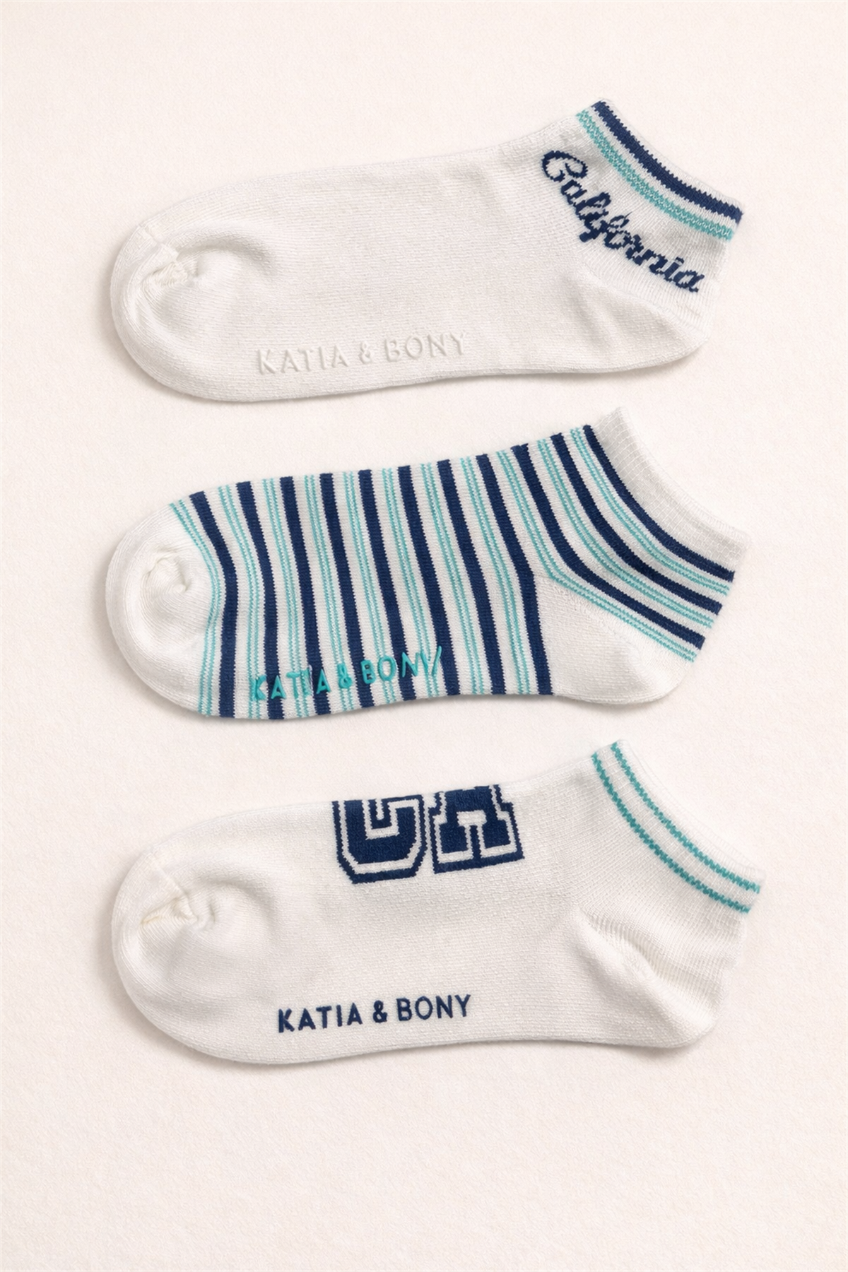 12601K2013 3PCK CALIFORNIA ÇOCUK STEP ÇORAP EKRU