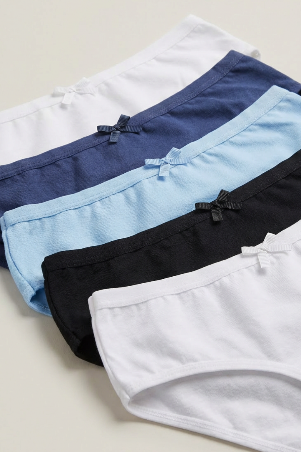 12603E2005 5PCK BASIC KIZ ÇOCUK SLİP ÇOK RENKLİ