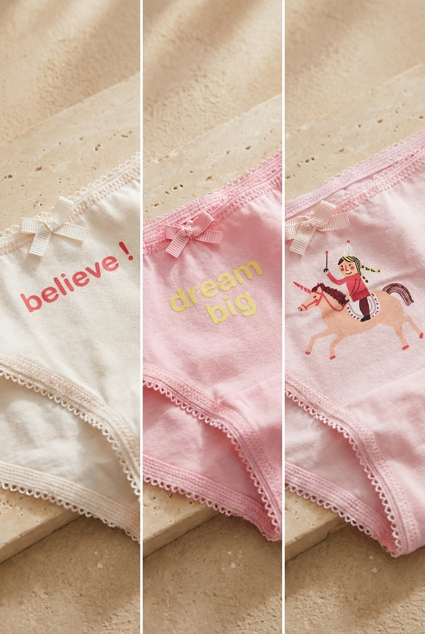 3Pck Unıcorn Gırl Boxed Slıp Pink