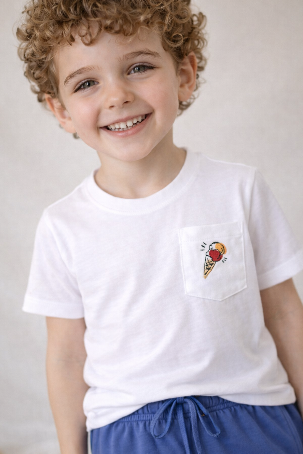 12612K2005 FLORAL OUTBURST DONDURMALI ERKEK ÇOCUK ŞORT TAKIM Ekru