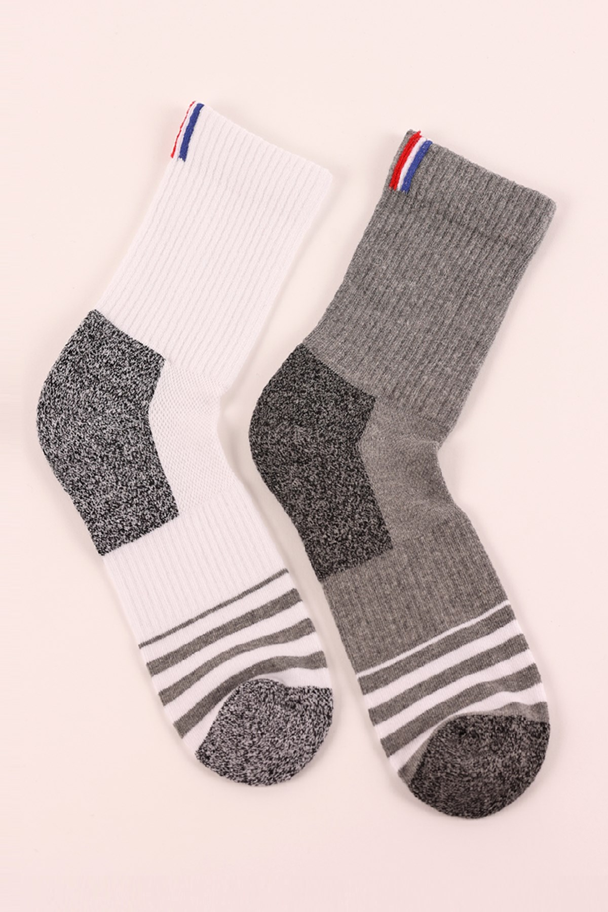 2 li Paket Golf Erkek Soket Çorap GREY/Beyaz