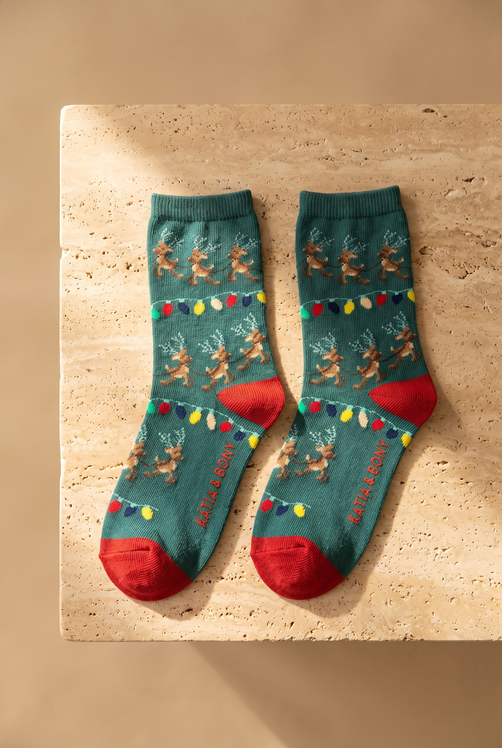 2 li Paket Holly Jolly Çocuk Soket Çorap