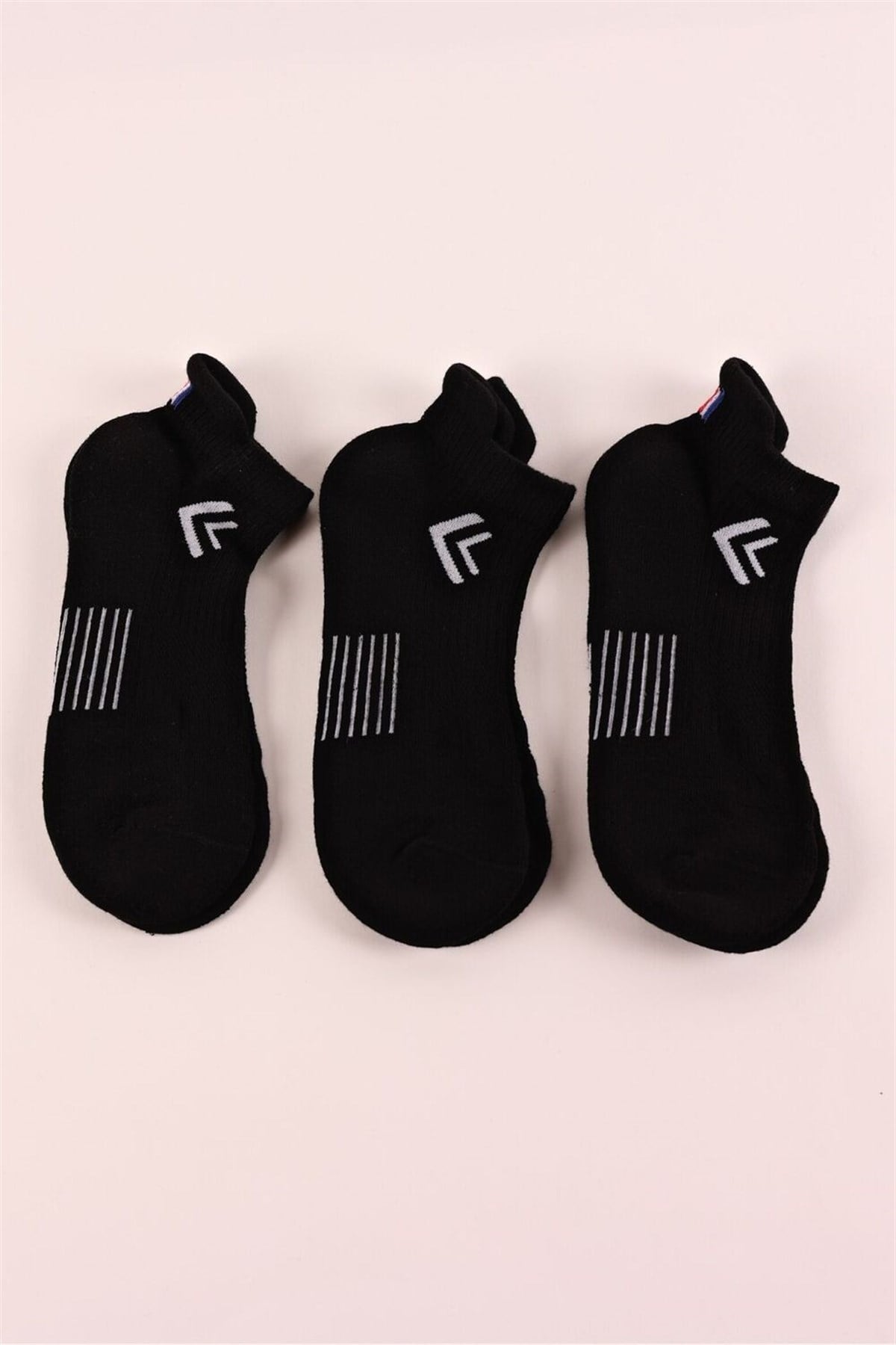 22101M4003 3PCK MEN COTTON GOLF STEP SOCKS-Siyah/Siyah/Siyah
