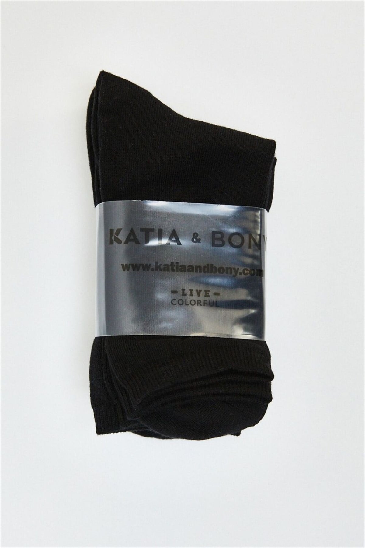 22101W7048 5PCK KADIN SOKET ÇORAP-SİYAH