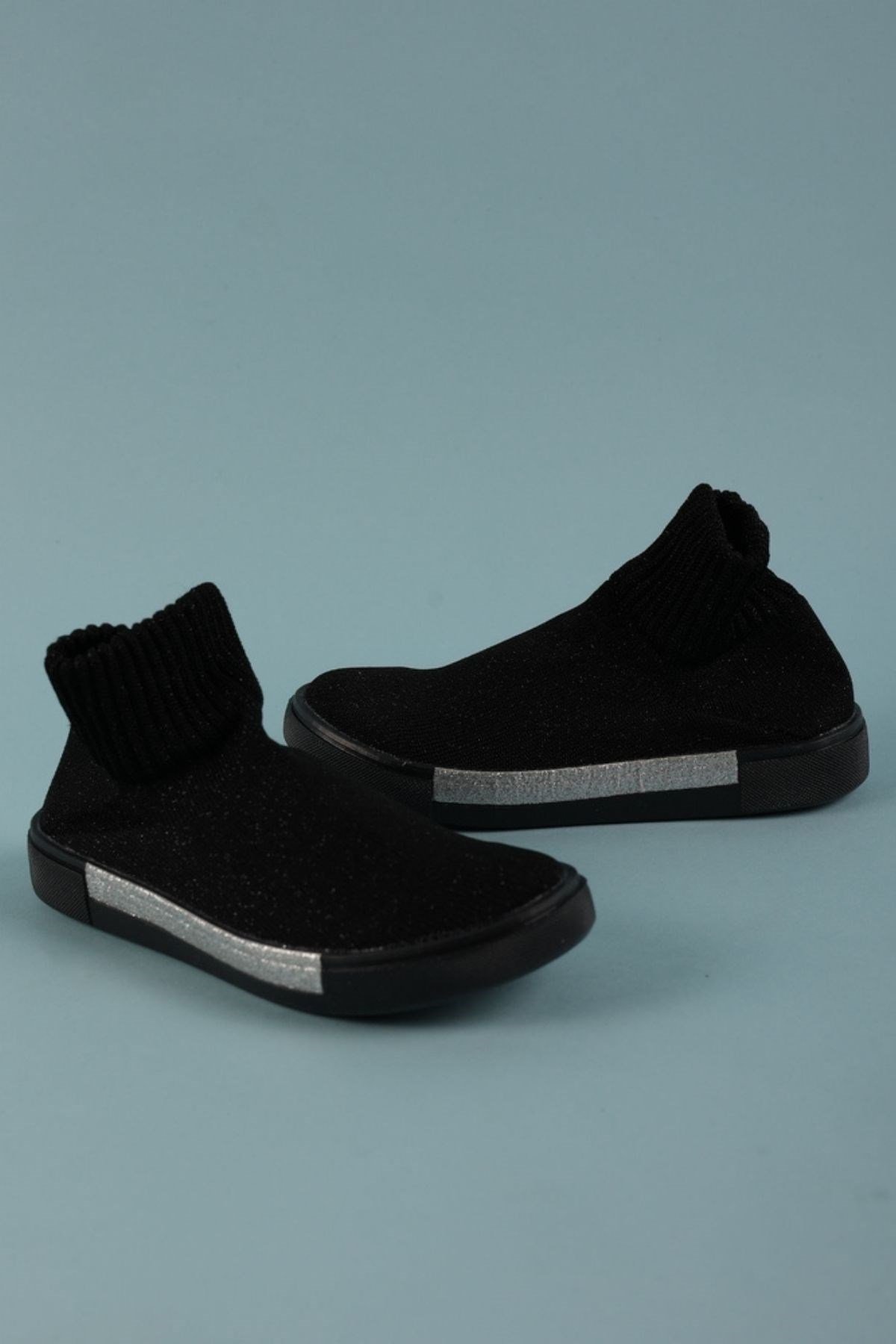 22105K2025 SHINING STEPS KIDS SHOES-Siyah/SILVER