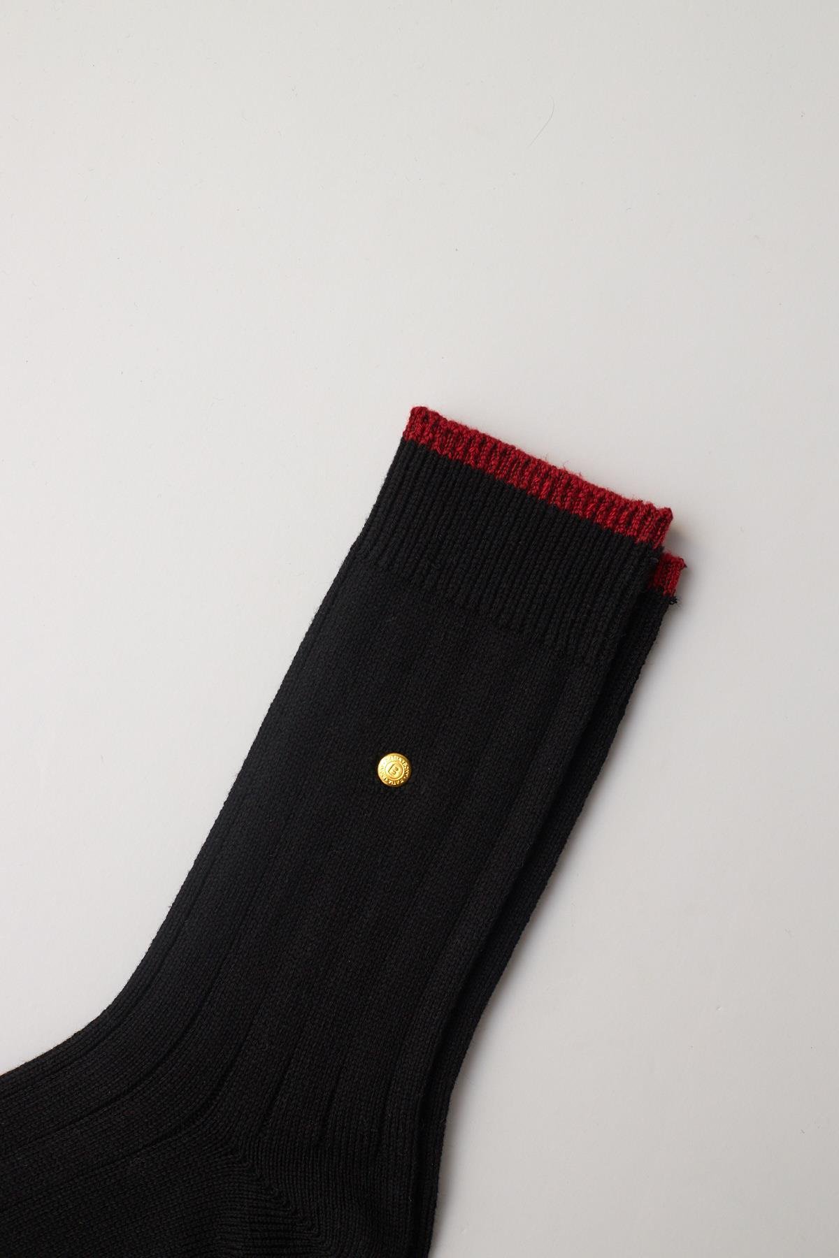 22401M4016 ZIMBALI EKOSE ERKEK SOKET ÇORAP SİYAH-BORDO