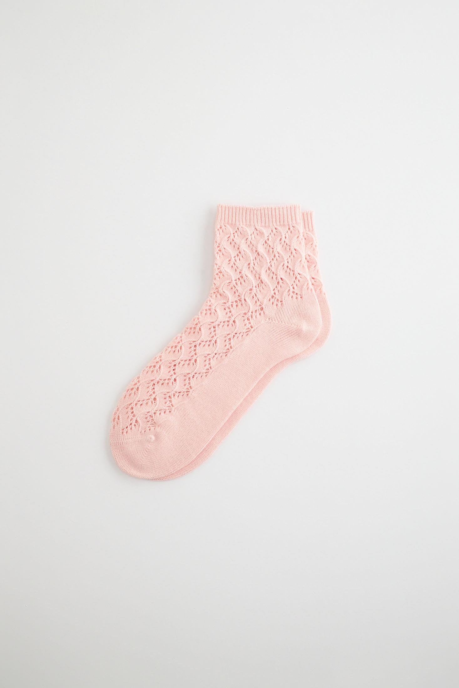 22401W4001 PREMIUM DESENLİ TRİKO KADIN SOKET ÇORAP Açık Pembe