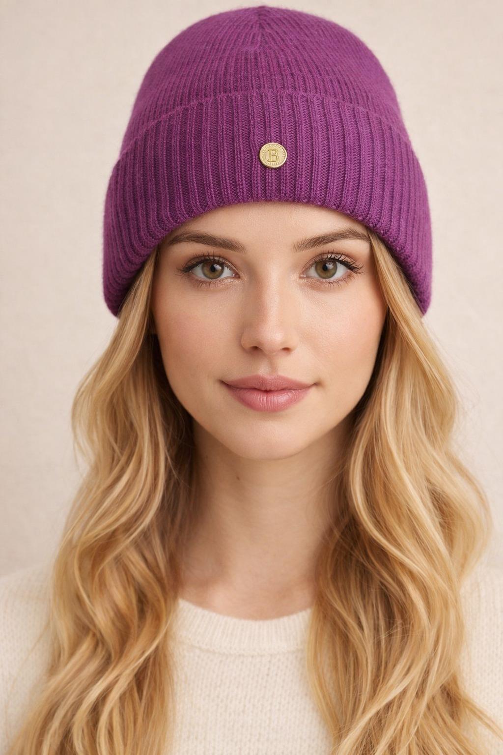 22405W1001 TRİKO KADIN BERE Mor