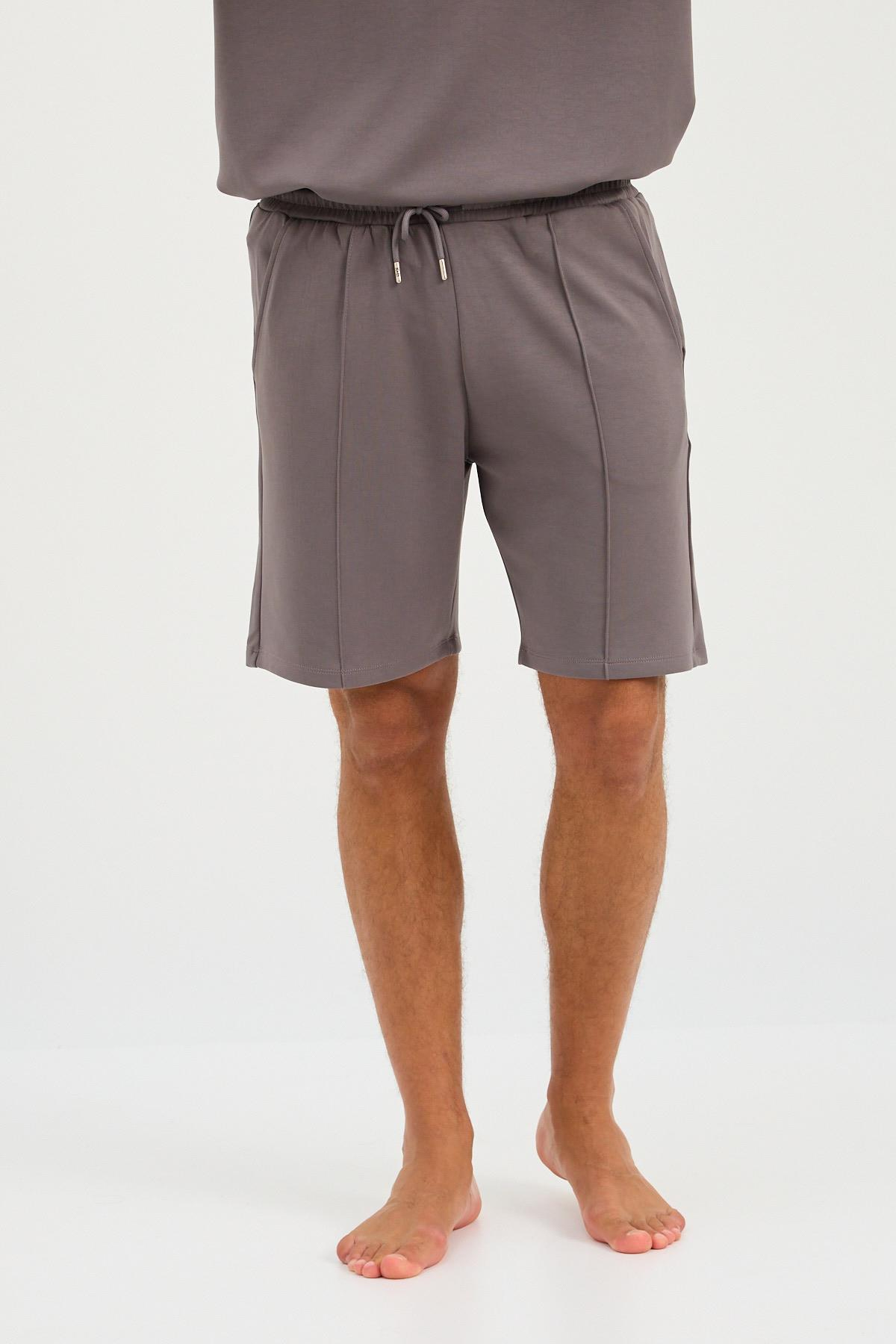 22410M4006 BASIC FLUFFY ERKEK ŞORT KOYU GRI