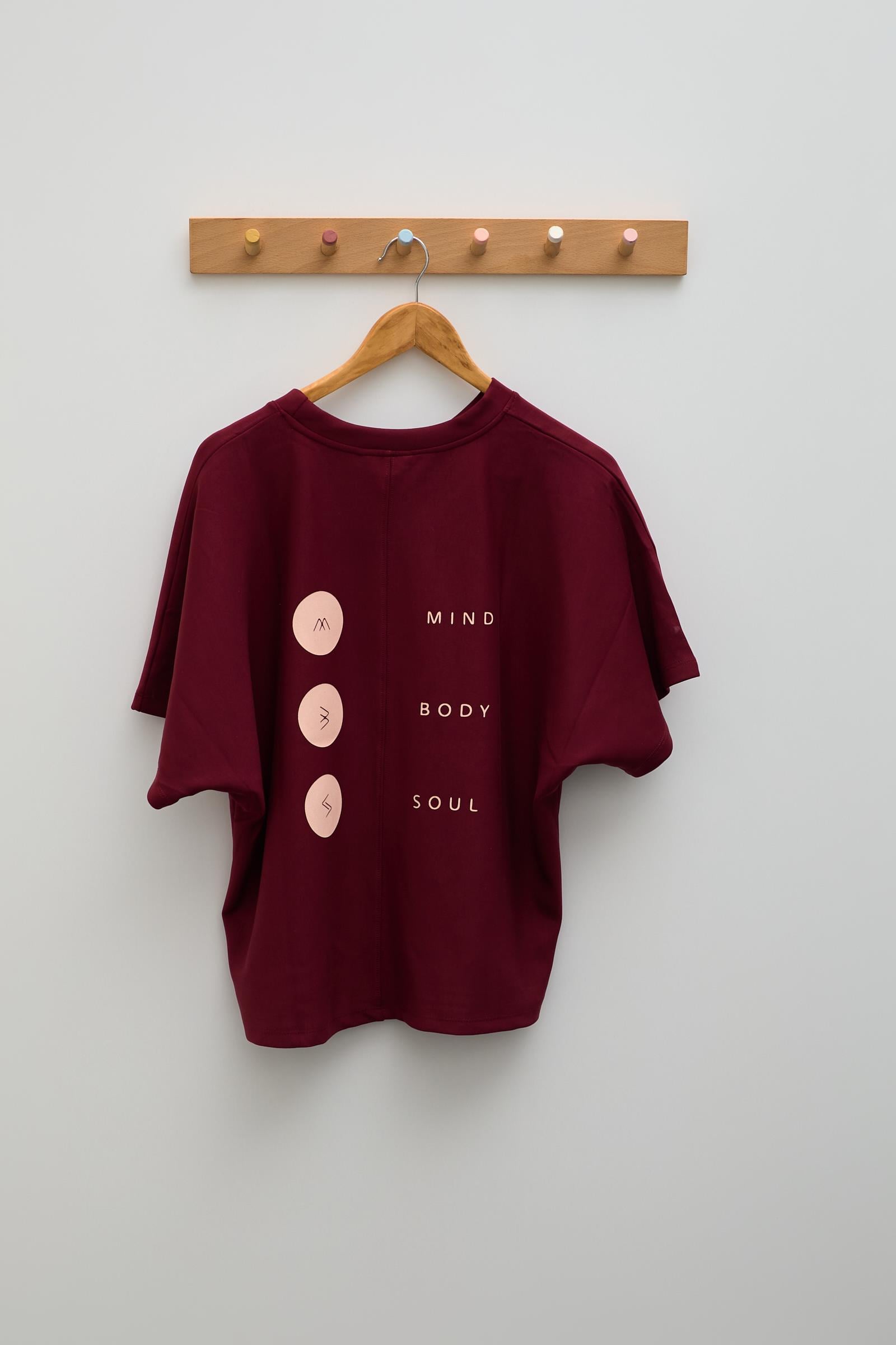 22410W3015 BASIC FLUFFY KADIN KOLSUZ TSHIRT BORDO