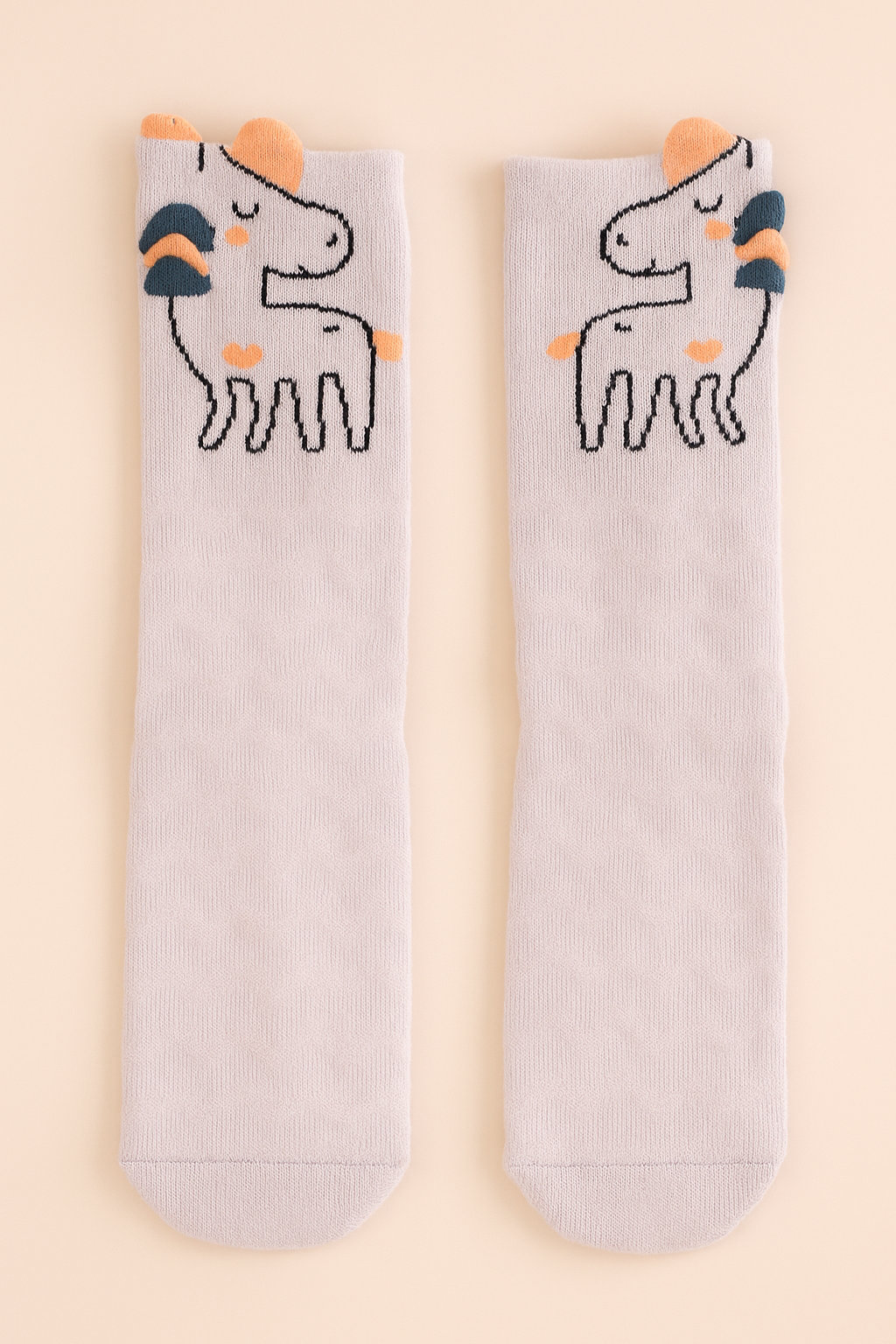 22501G2009 HAYVAN DESENLİ ÇOCUK SOKET ÇORAP Lila