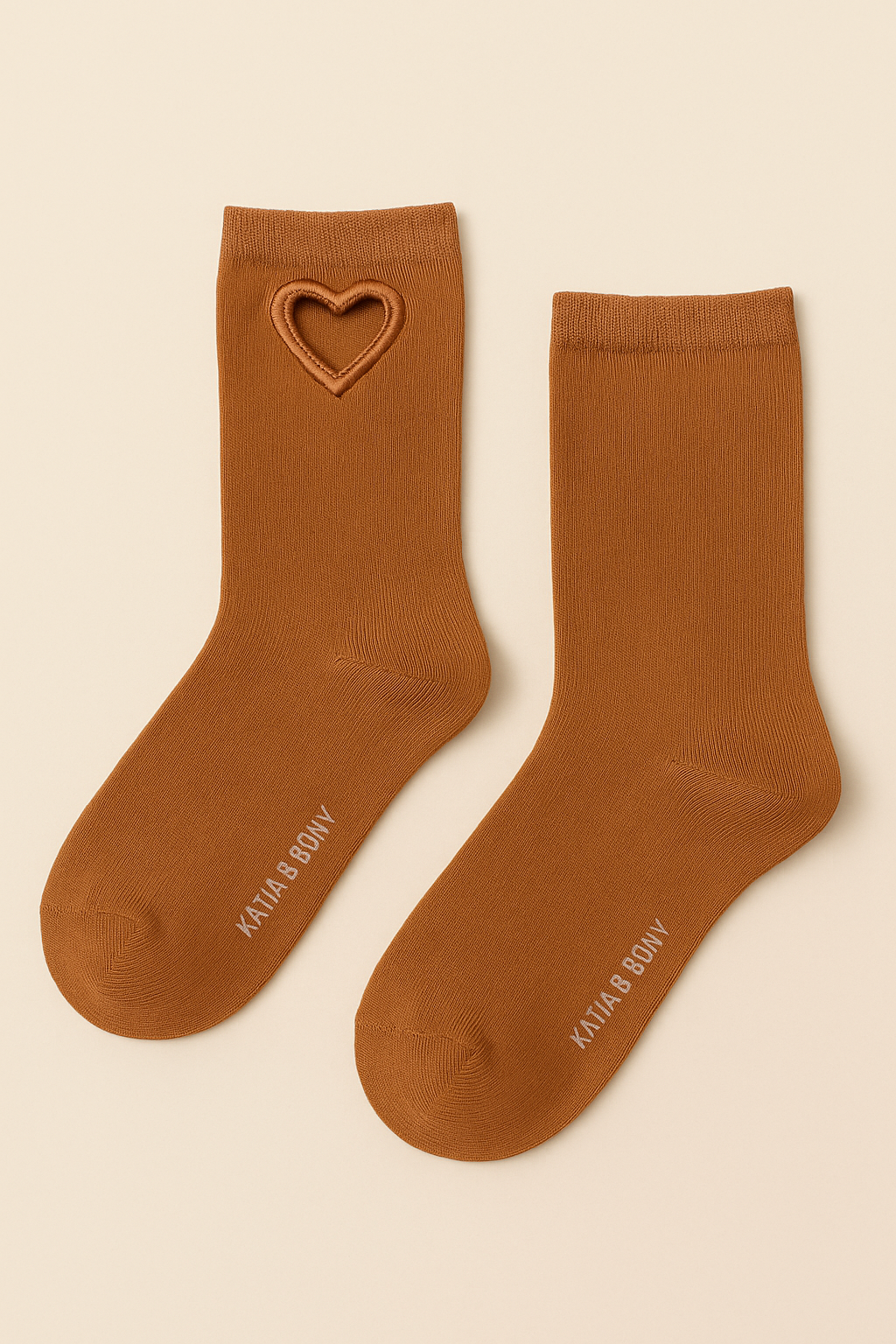 22501G3007 KALPLİ KADIN SOKET ÇORAP Kahverengi