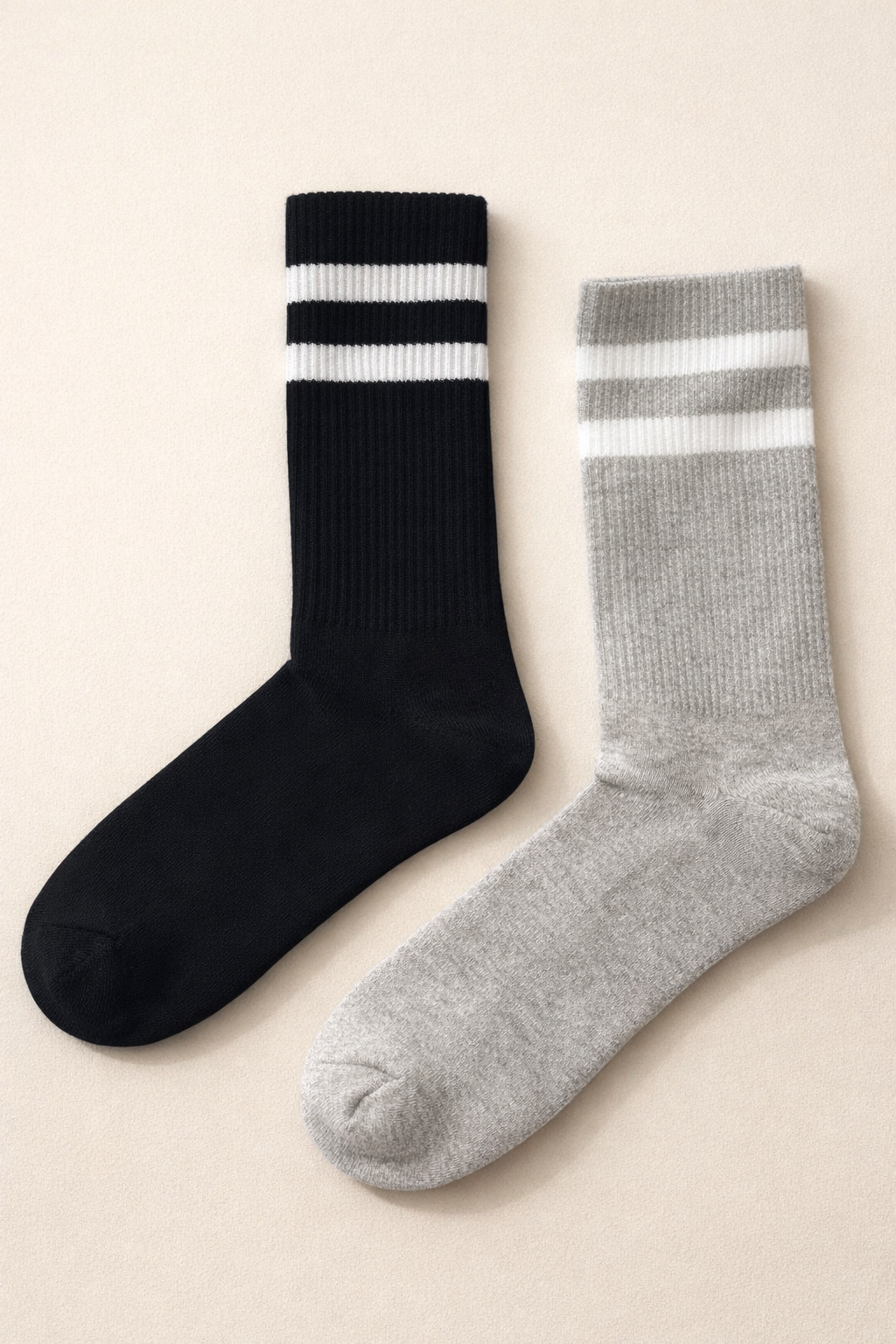 22501G3040 ŞERİTLİ UNISEX SOKET ÇORAP SİYAH