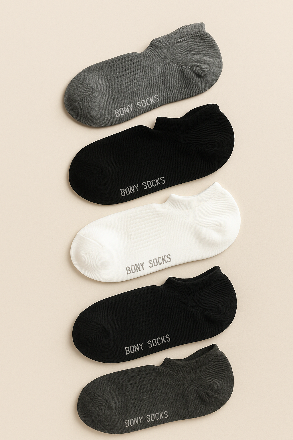 22501G4006 5PCK DANTELLİ UNISEX SOKET ÇORAP Siyah MİX