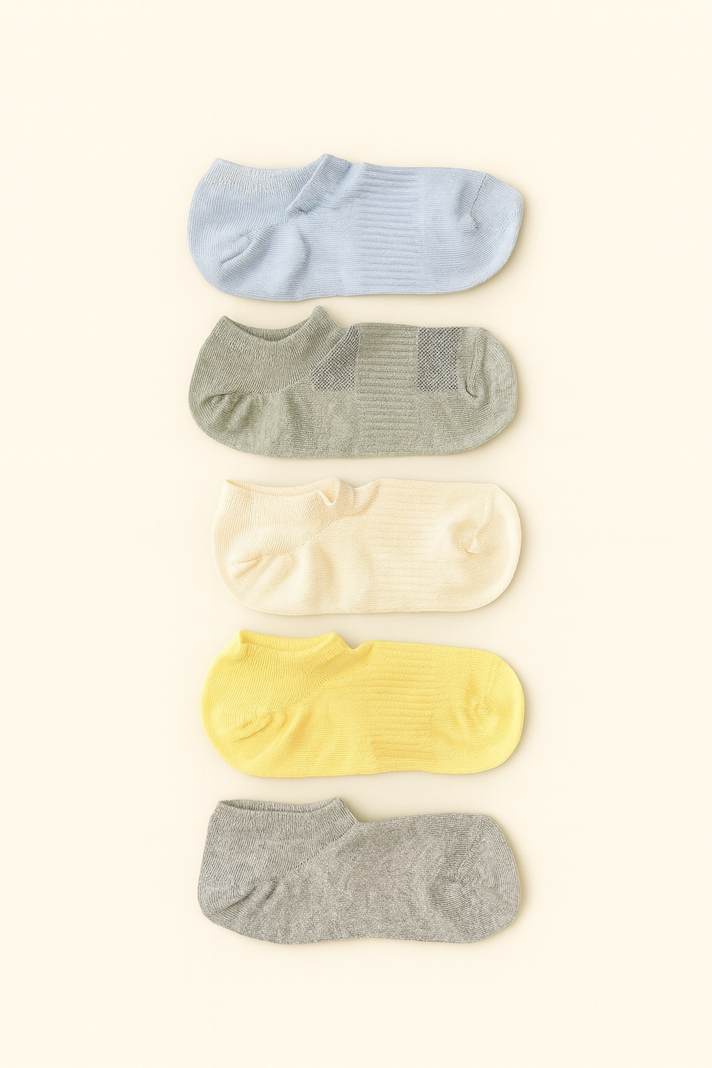 22501G4006 5PCK DANTELLİ UNISEX SOKET ÇORAP GRİ MIX