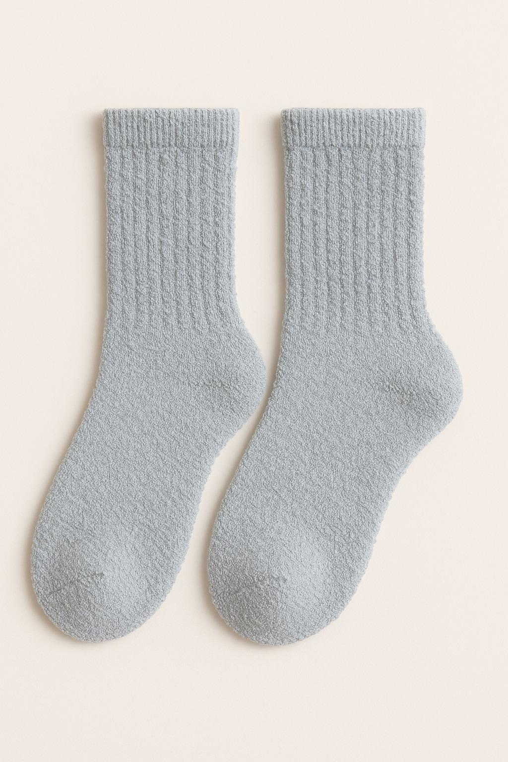 22501G4021 TÜYLÜ KALIN UNISEX SOKET ÇORAP MAVİ