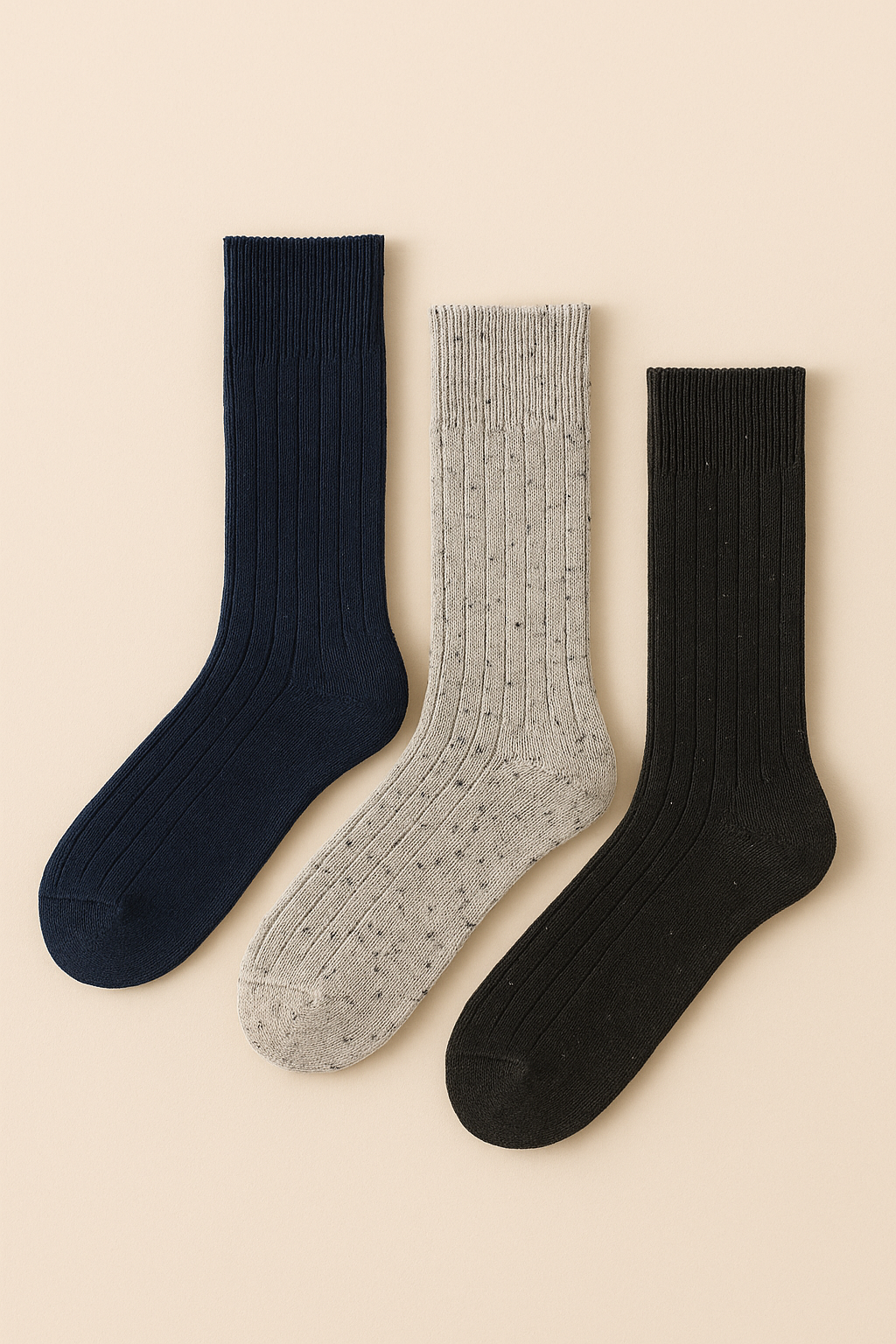 22501G4026 3PCK DESENLİ KALIN UNISEX SOKET ÇORAP ÇOK RENKLİ