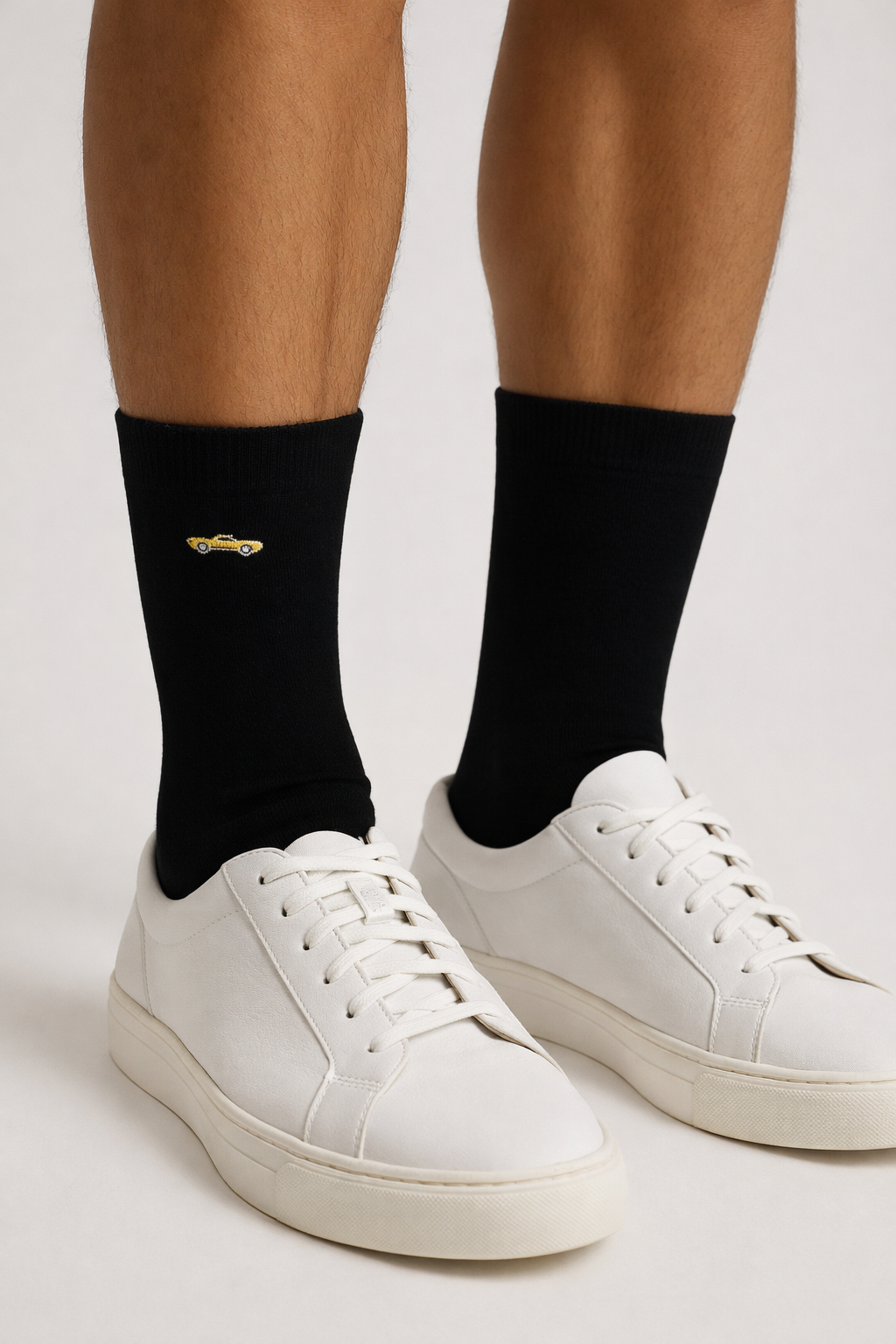 22501G4041 ARABA NAKIŞLI ERKEK SOKET ÇORAP Sarı