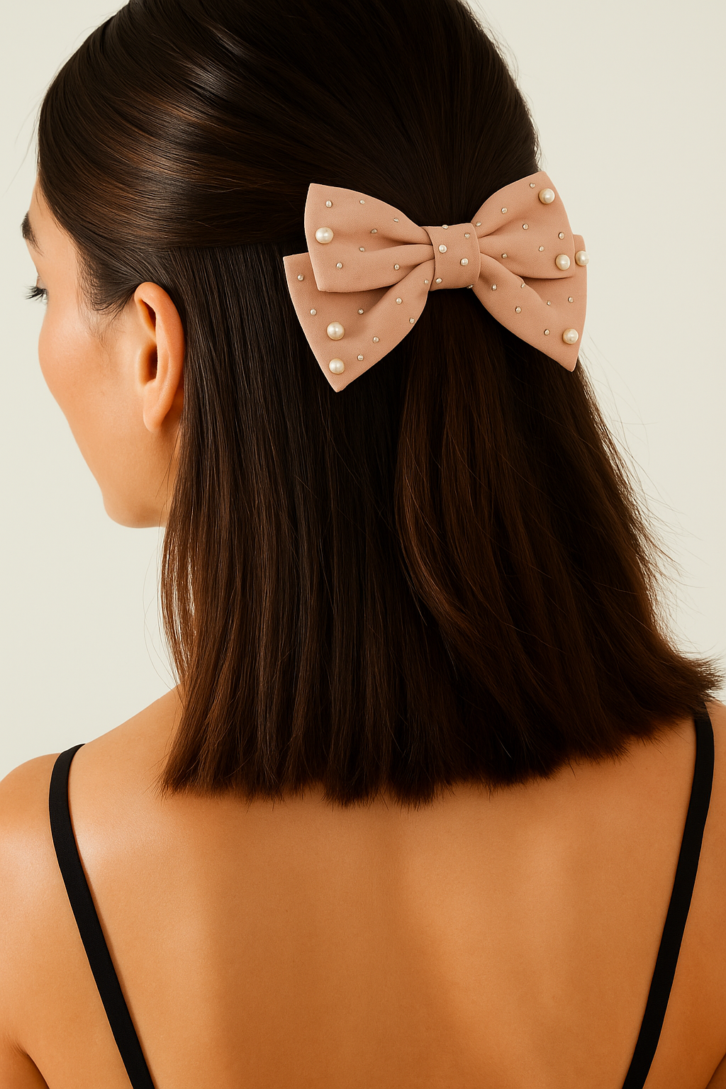 22505G2066 İNCİLİ FİYONKLU TOKA Pembe