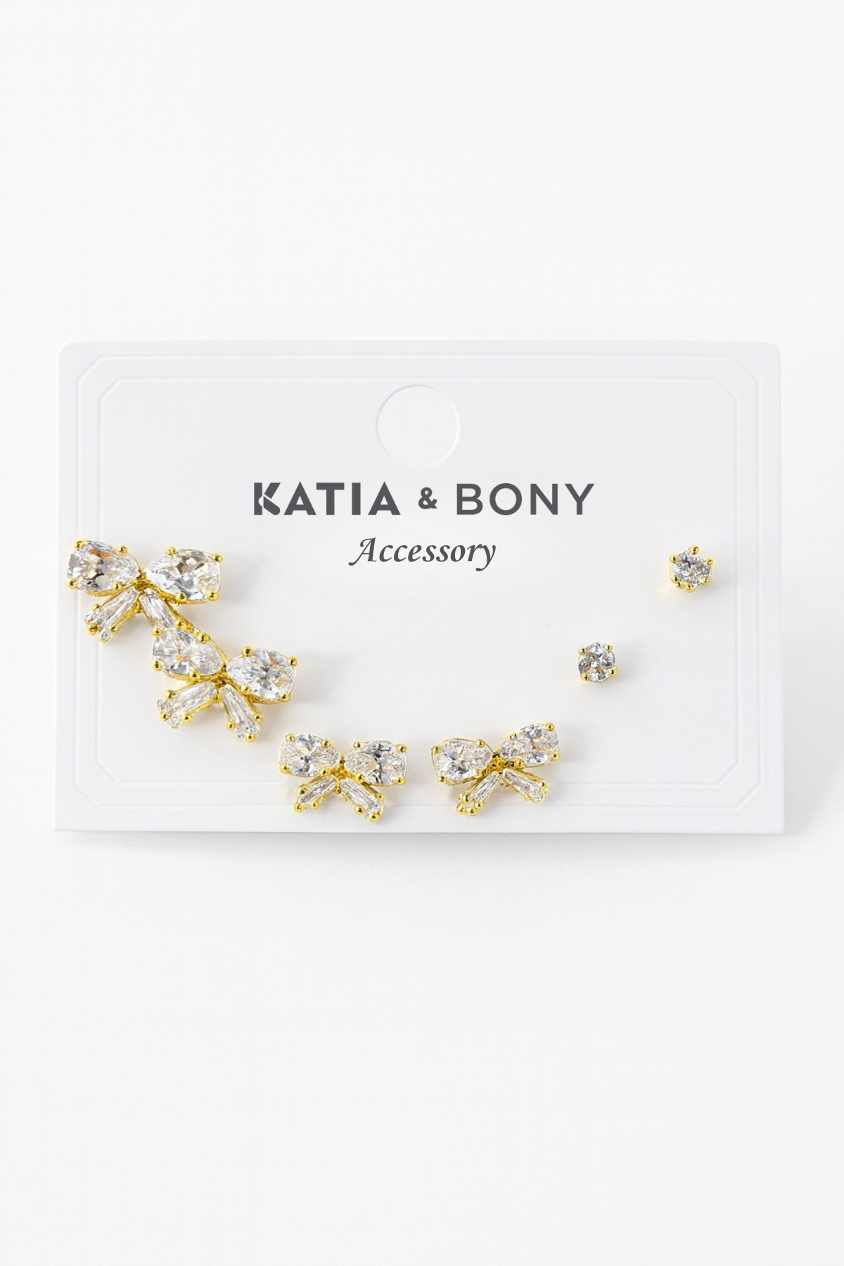 22505G2085 3 LÜ TAŞLI KÜPE Desenli