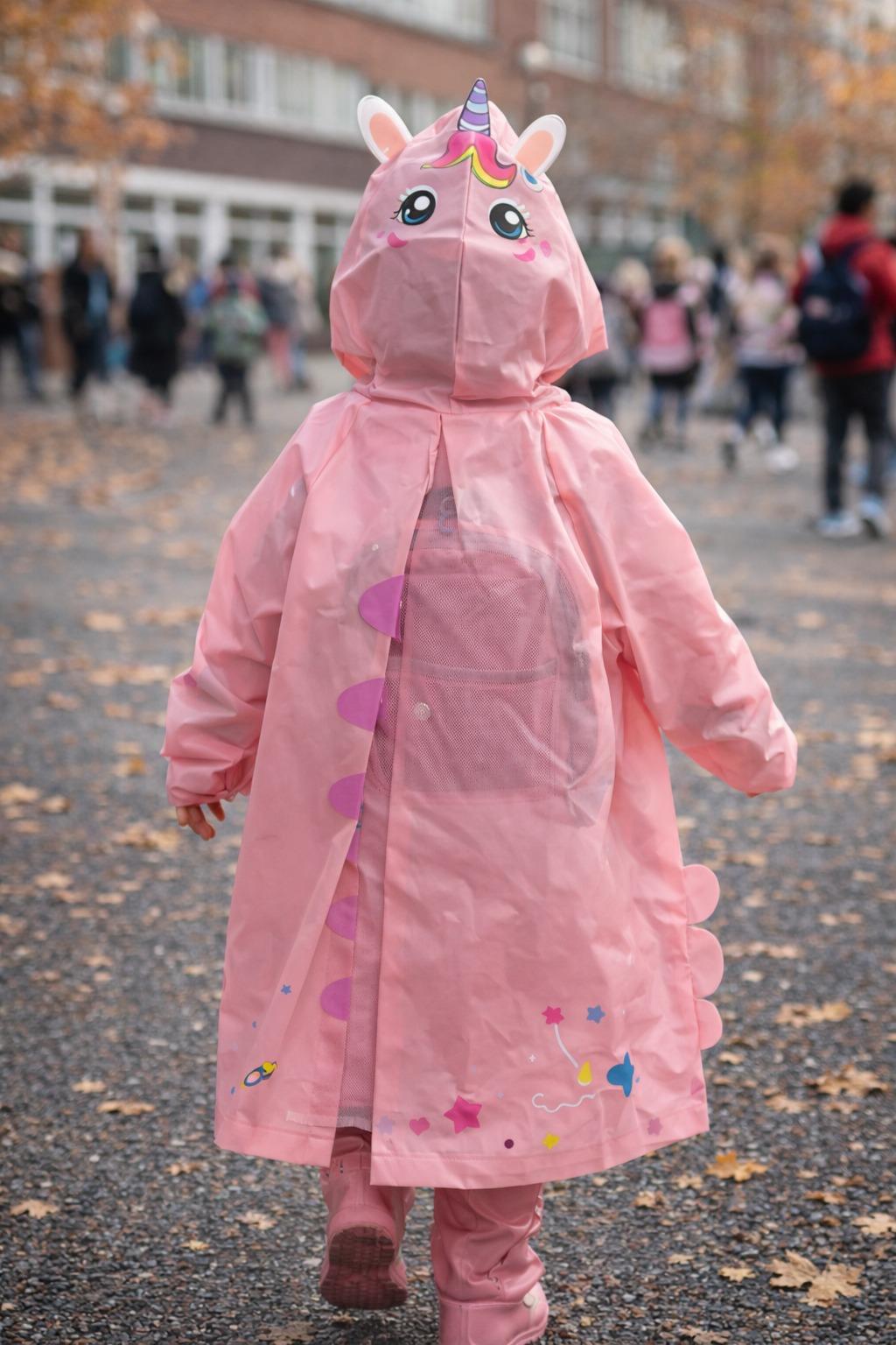 22512K2047 UNICORN KIZ ÇOCUK YAĞMURLUK Pembe